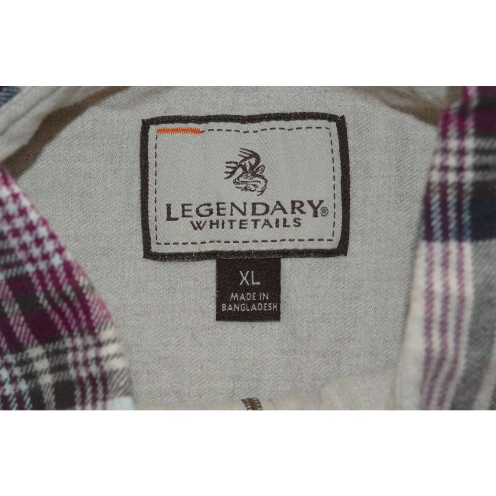 Vintage LEGENDARY WHITETAILS Mens Quarter Zip Plaid Flannel Shirt 1/4 Zip Pearl Snaps Sz XL Beige NWT Mens Casual Pullover Winter Fall Size US XL / EU 56 / 4 - 3 Thumbnail