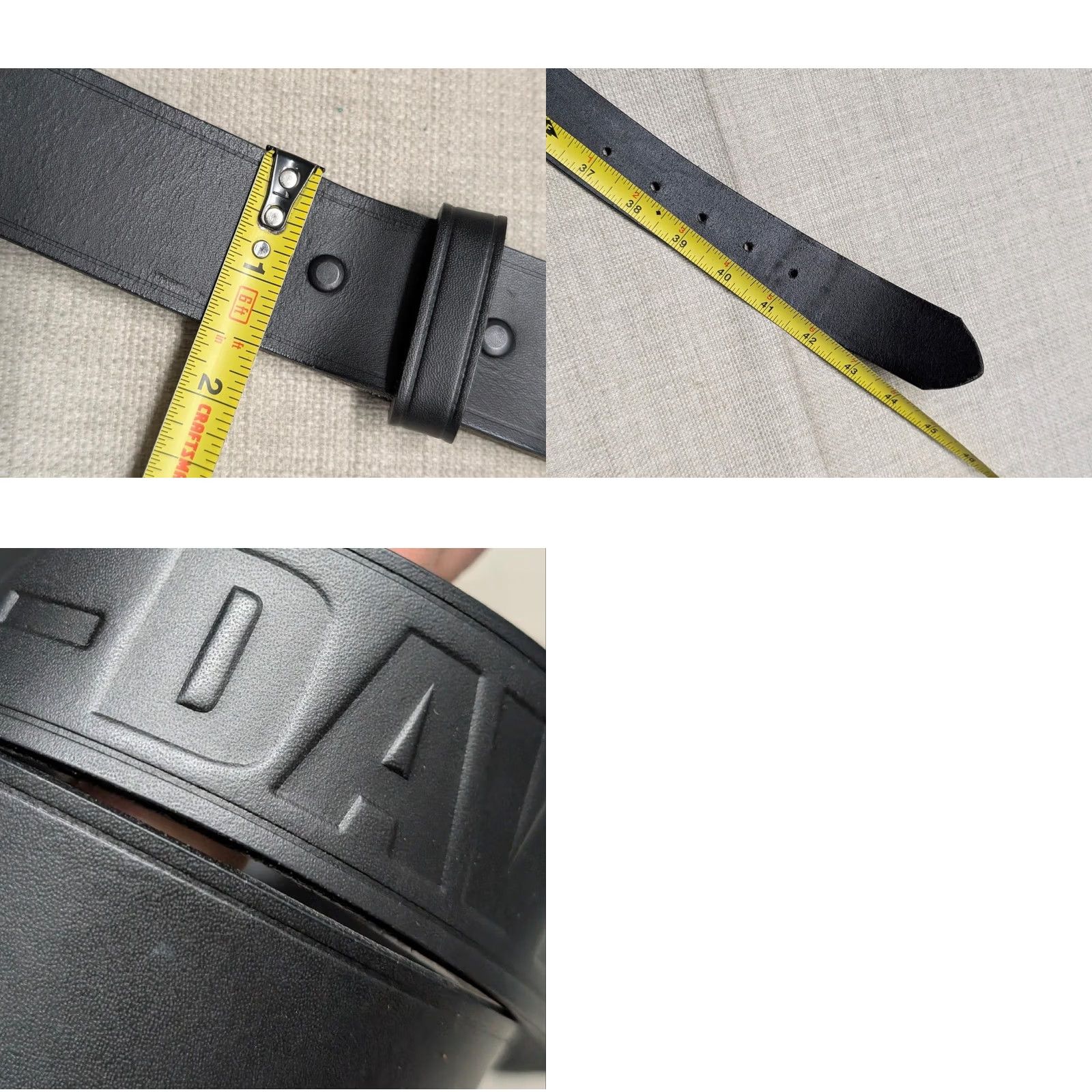 Harley Davidson VINTAGE Harley-Davidson belt 38 black Western Spellout Leather USA Made Mens Belt Size 38 - 9 Thumbnail