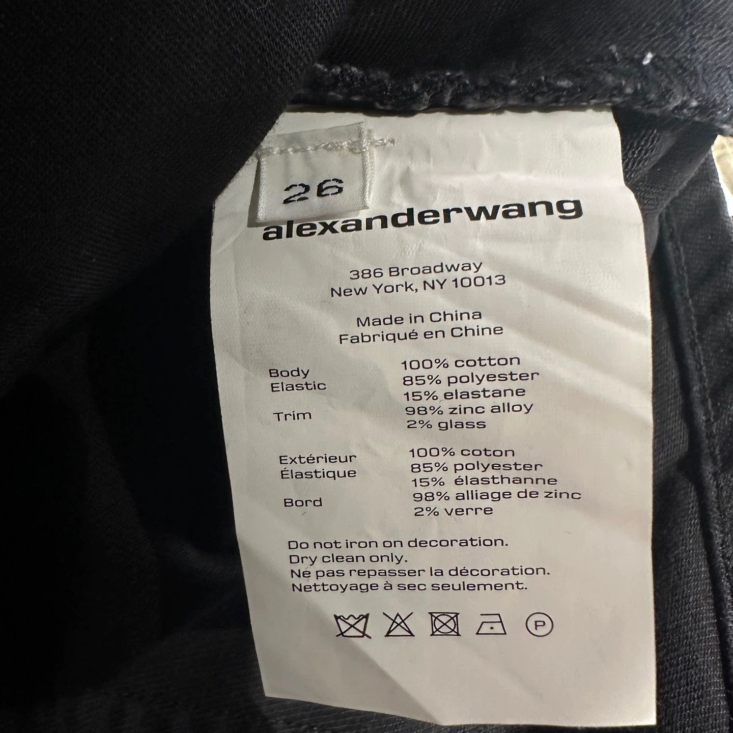 Alexander Wang Alexander Wang may398 slanted crystal logo denim skirt 26 Size 26" / US 2 / IT 38 - 4 Thumbnail