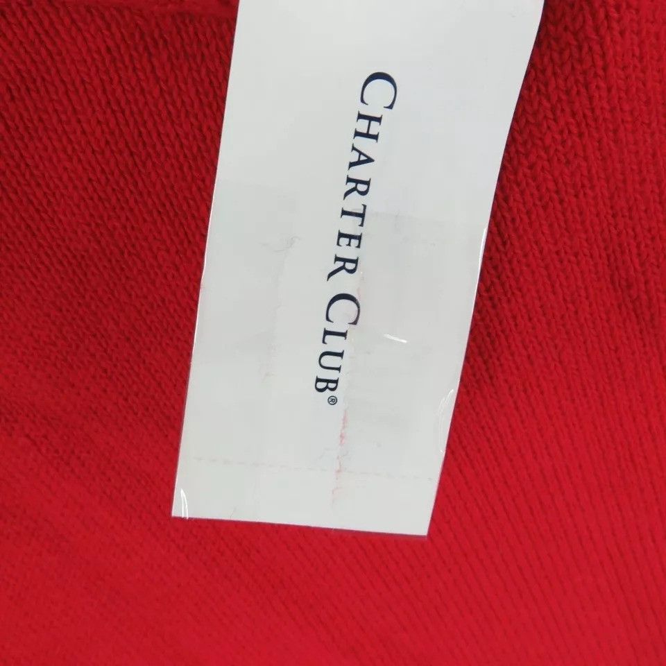 Charter Club Charter Club Red Cable Knit Sweater Gold Button Shoulder XL Size XL / US 12-14 / IT 48-50 - 5 Thumbnail