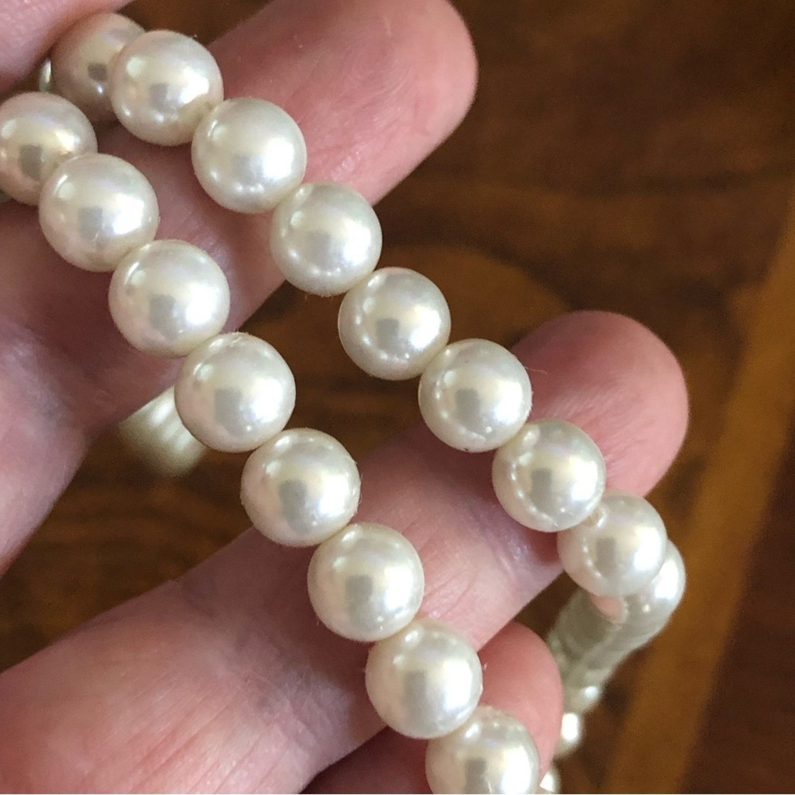 Jewelry Modern classic white glass pearl bead necklace Size ONE SIZE - 10 Thumbnail