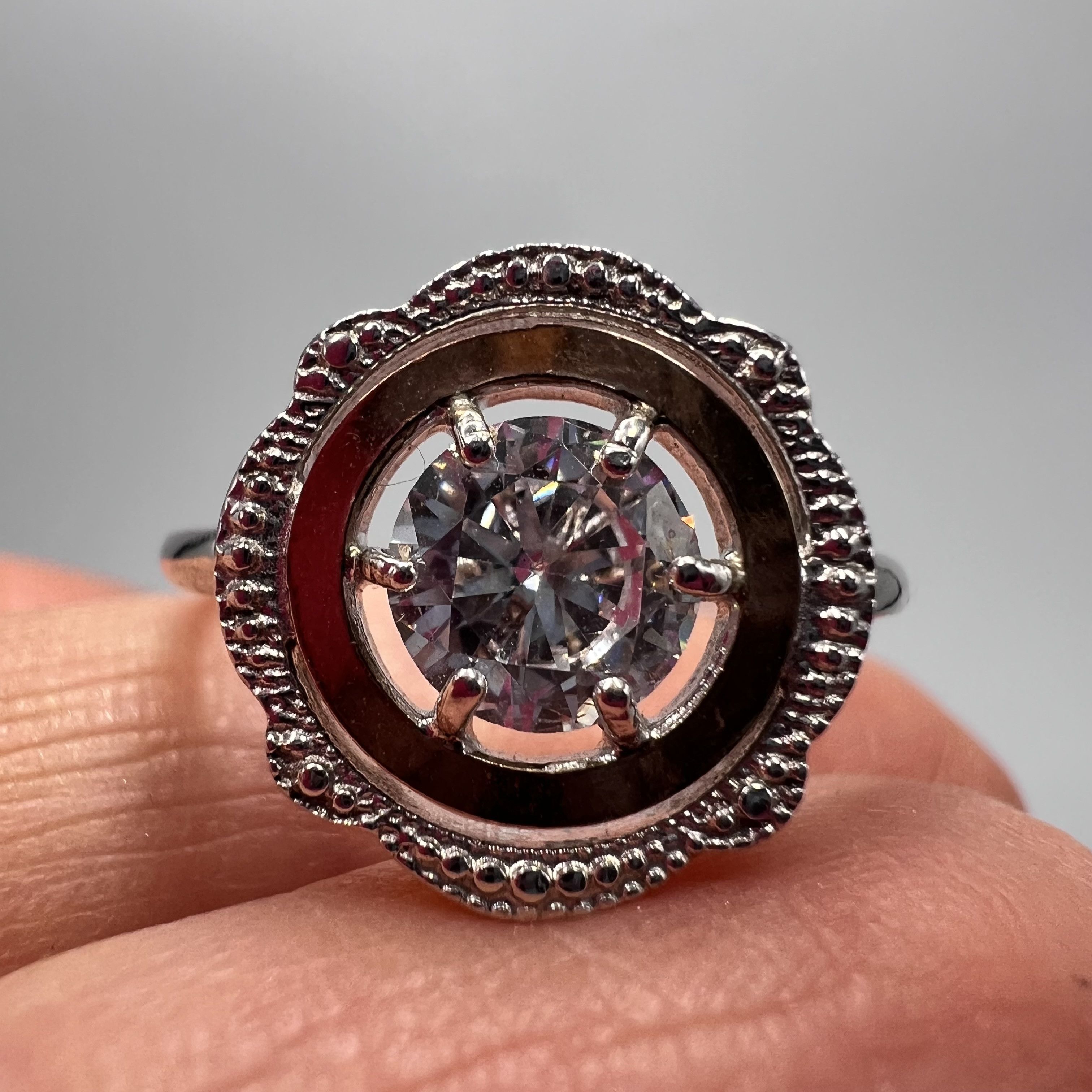 Vintage Vintage Ring Gilt Sterling Silver Jewelry Women's Size 7U Size ONE SIZE - 3 Thumbnail