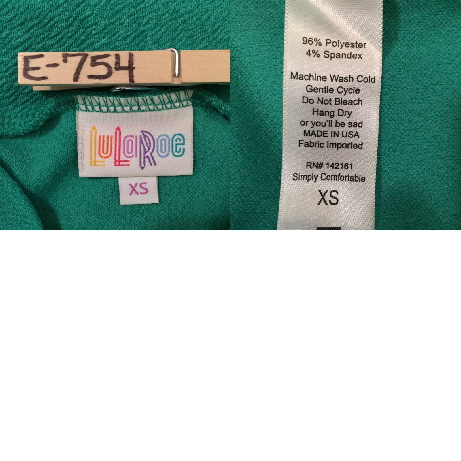 Vintage LuLaRoe Skirt XS Knee Length Green Unlined Pull On Casual Women Knee Length Straight & Pencil Size 26" / US 2 / IT 38 - 8 Thumbnail