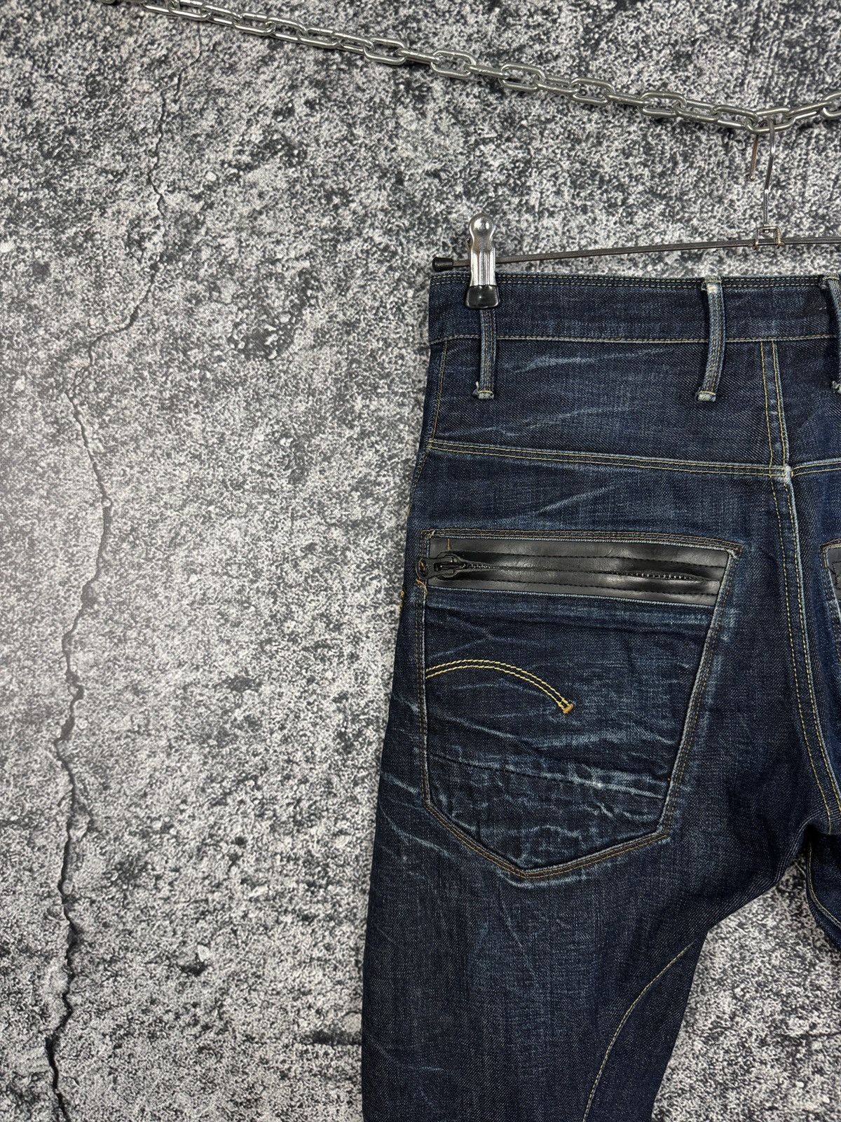 G-Star G-Star RAW 3D Denim Riley Loose Tapered Distressed Jeans Size US 30 / EU 46 - 14 Thumbnail