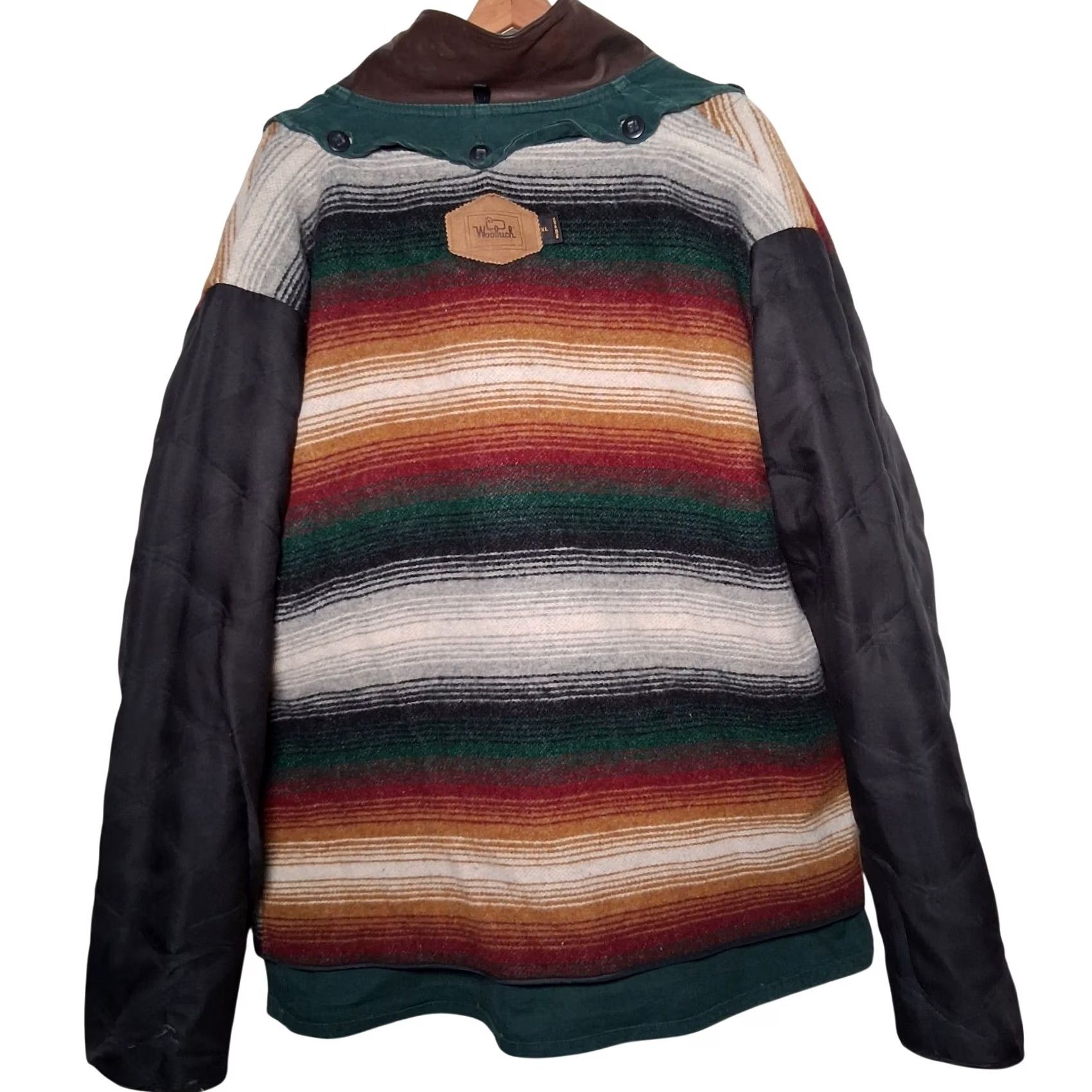 Vintage VINTAGE Woolrich Barn Chore Jacket Men XL Hunter Green Serape Blanket Lined USA Jacket Size US XL / EU 56 / 4 - 3 Thumbnail