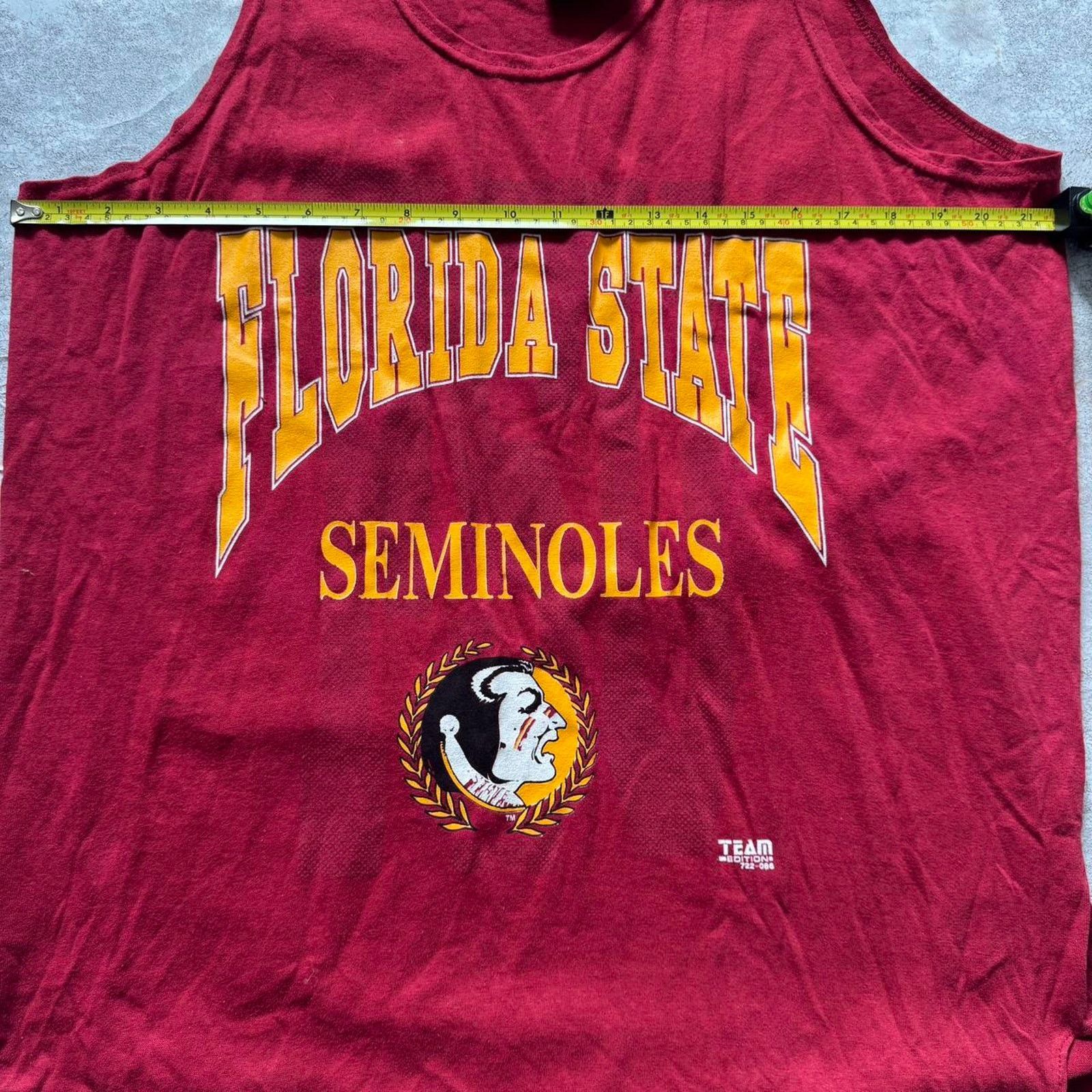 Vintage Vintage 1990s Florida State University Tank Top - Size XL Size US XL / EU 56 / 4 - 6 Thumbnail