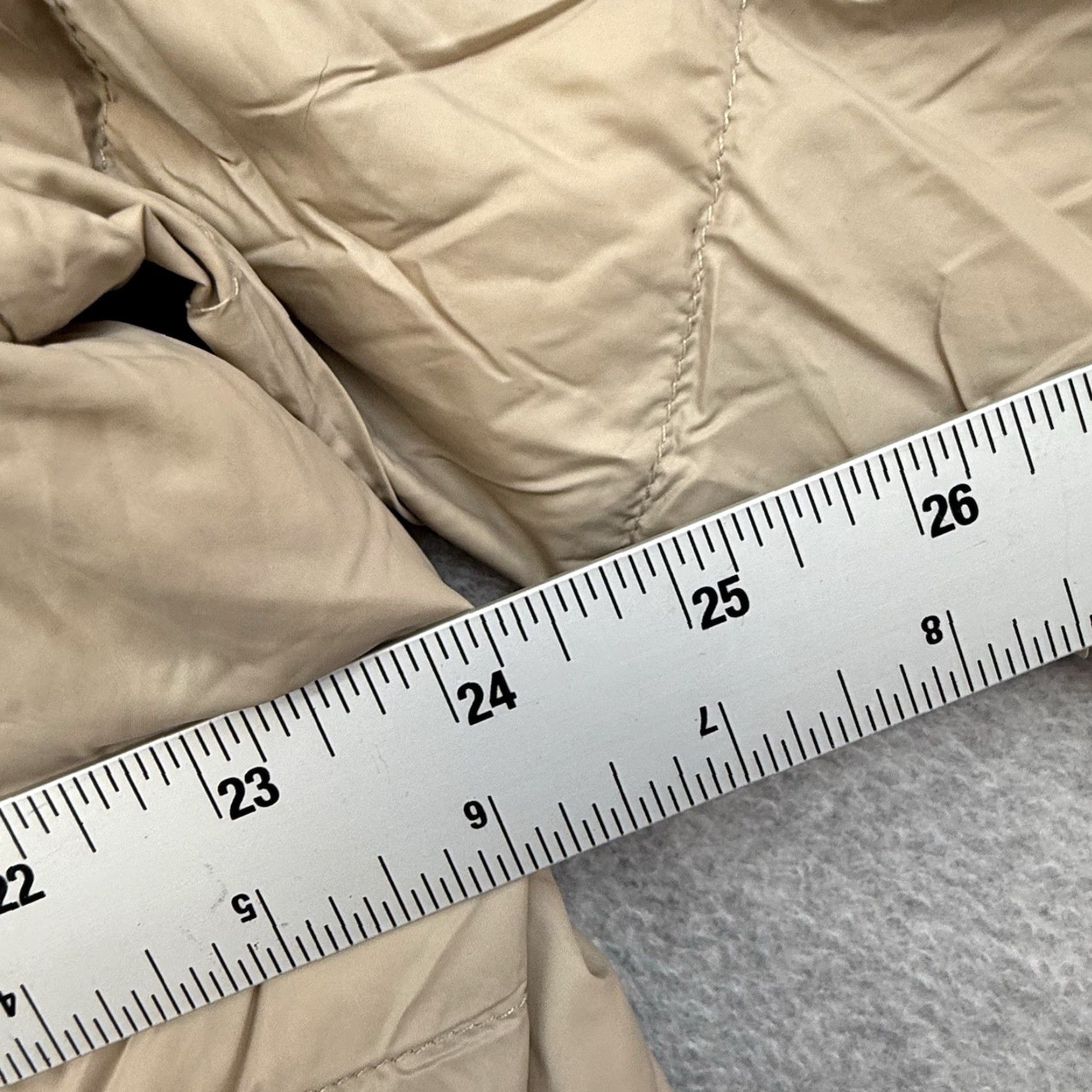 Eddie Bauer Eddie Bauer EB650 Down Puffer Jacket Women’s 2XL Beige Long Parka Zip Hooded Insulated Zippered Pockets Winter Fall Casual Travel Workwear Mens? Women Size XXL / US 16-18 / IT 52-54 - 5 Thumbnail