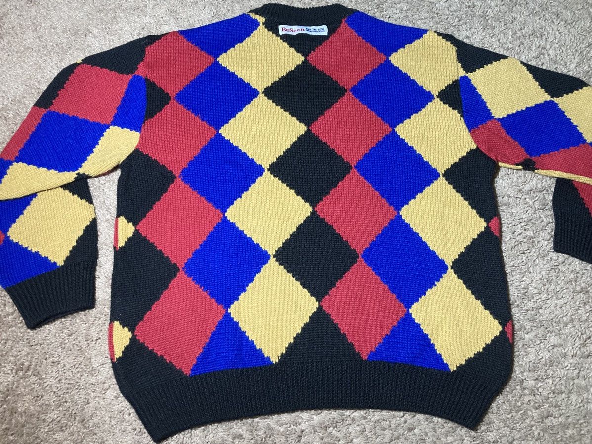 Martine Rose SS19 Martine Rose Harlequin Jumper 2019 Cards Joker Blue Size US M / EU 48-50 / 2 - 8 Thumbnail