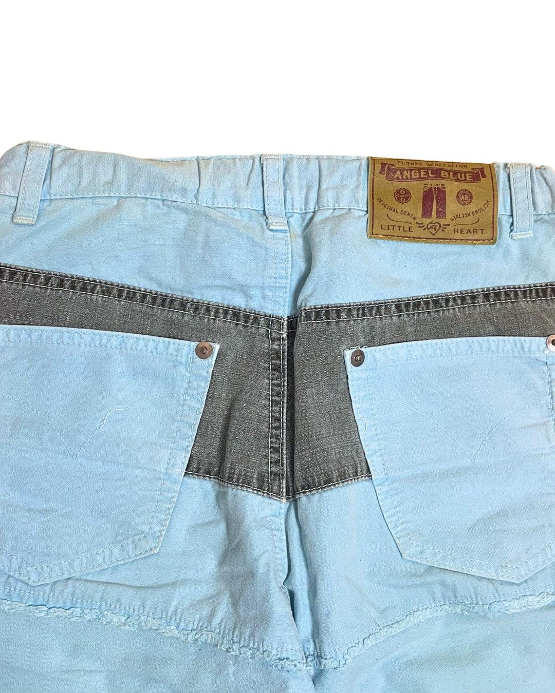 Angel Blue Angel Blue Diary Archival Horizontal Patchwork Denim Jeans Size 25" / US 0 / IT 36 - 8 Thumbnail