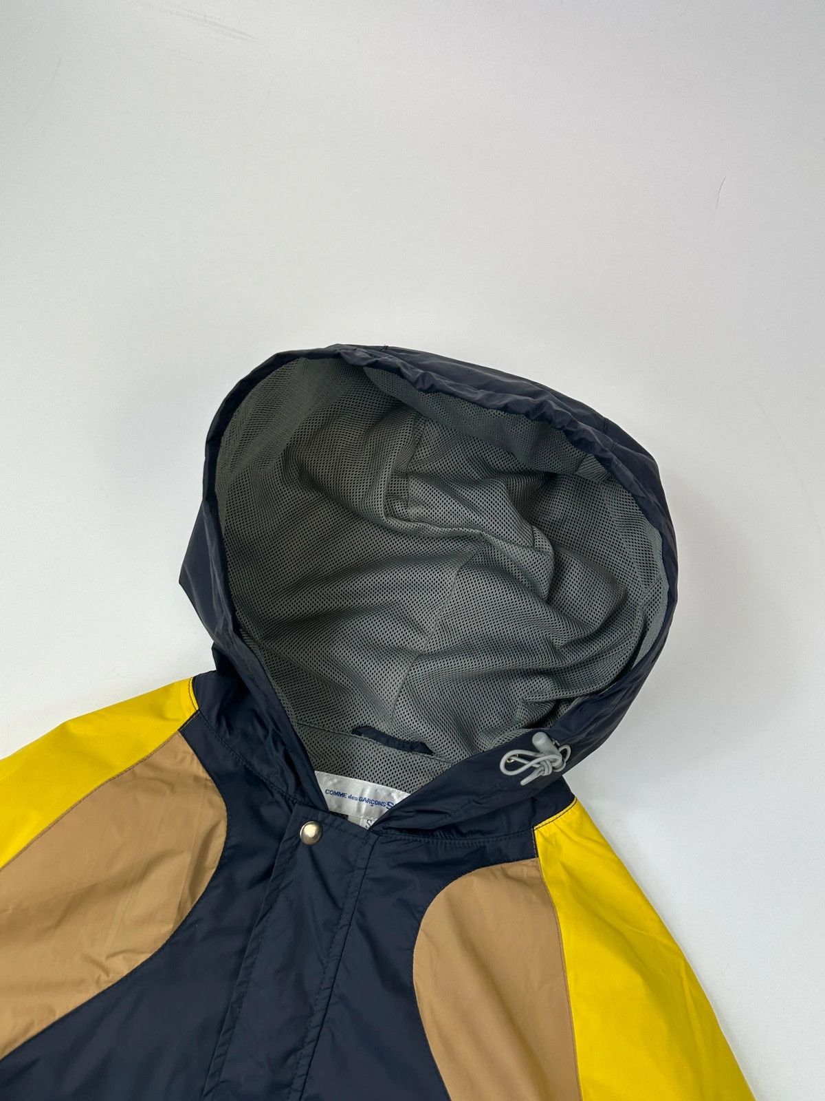Comme des Garcons CDG Shirt SS2009 Yellow & Blue Block Nylon Hooded Jacket Size US S / EU 44-46 / 1 - 6 Thumbnail