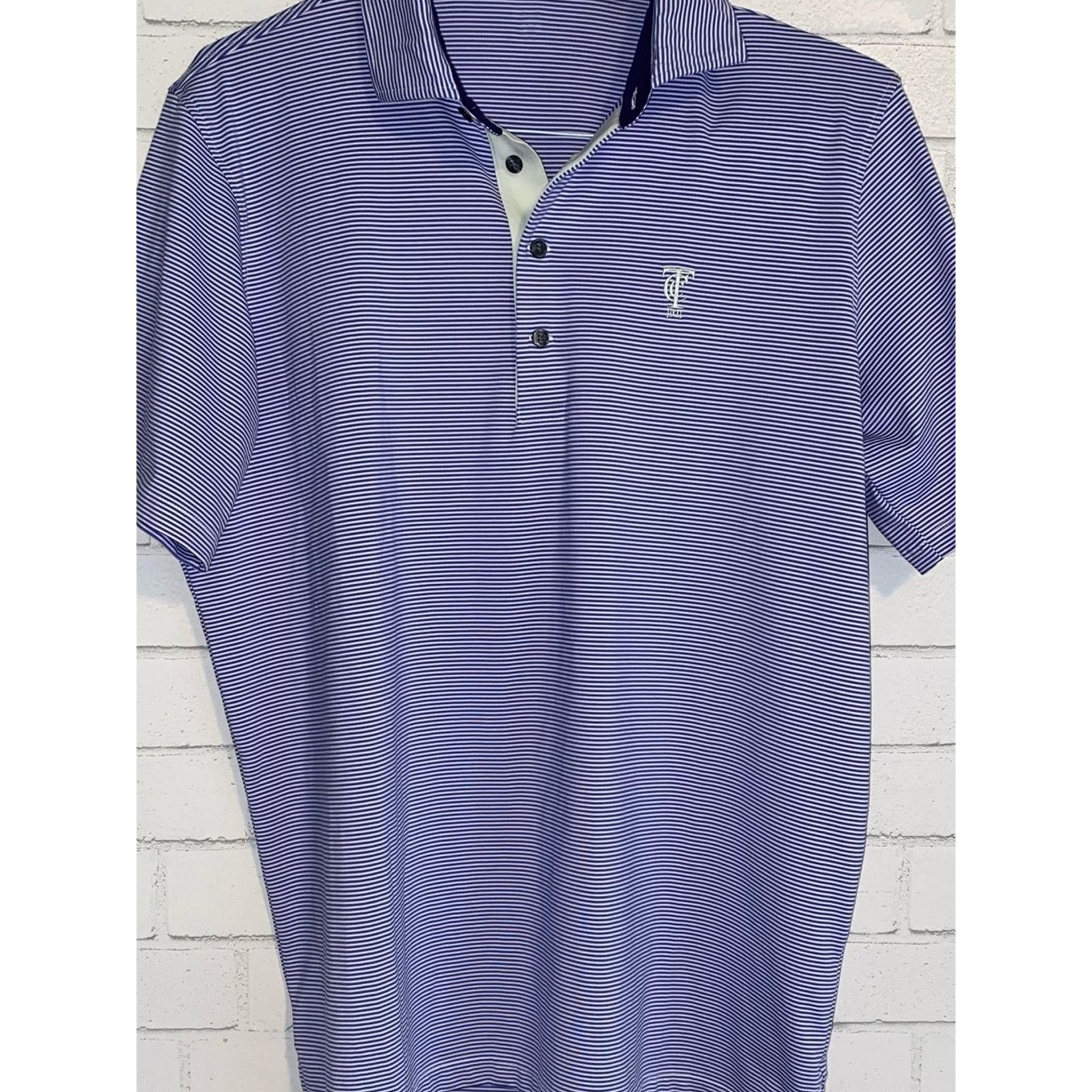 Grenson GREYSON $110 Tavistock Quogue Striped Purple Polo L Size US L / EU 52-54 / 3 - 2 Thumbnail