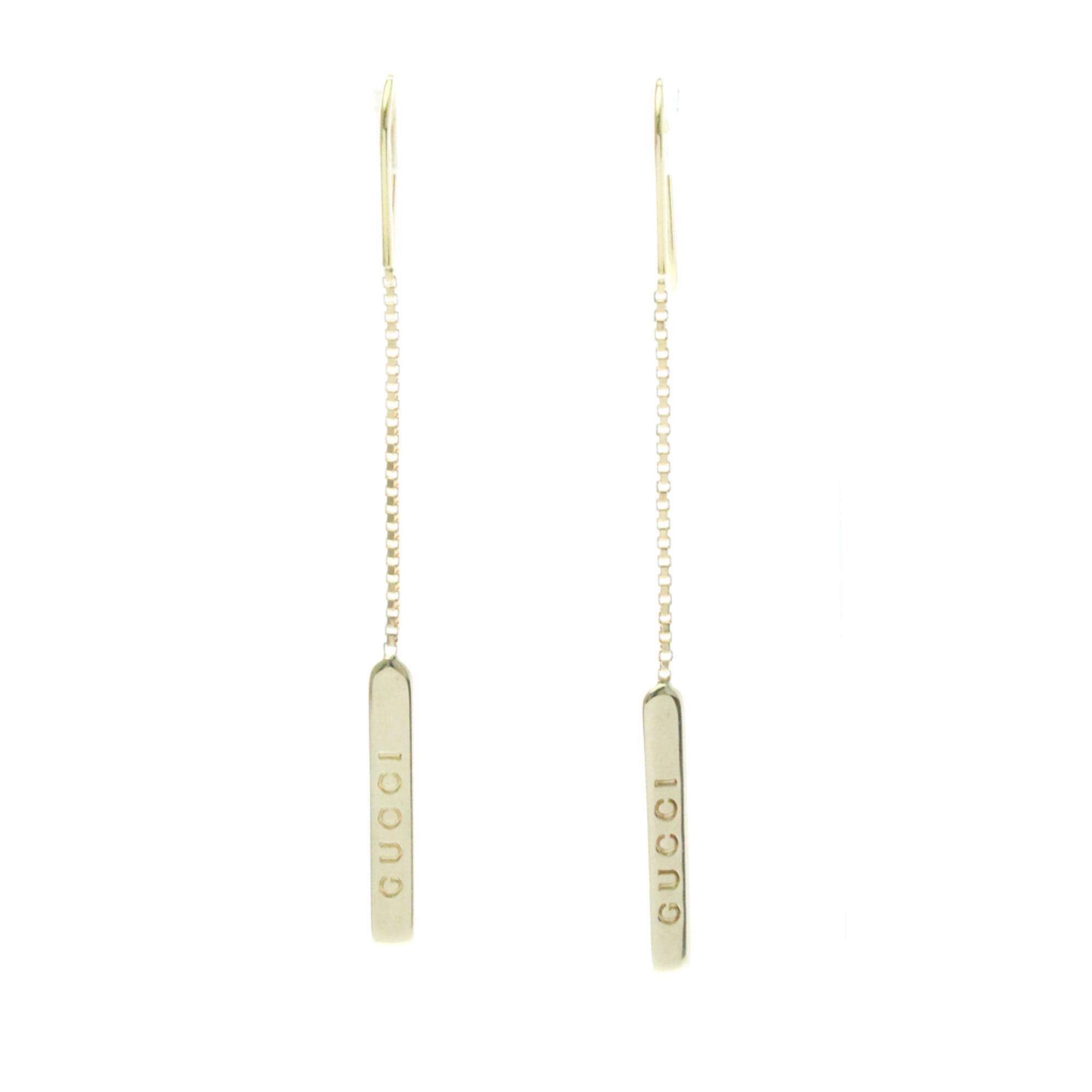 Gucci Gucci Lariat Earrings No Stone Yellow Gold (18K) Drop Earrings Gold Size ONE SIZE - 1 Thumbnail