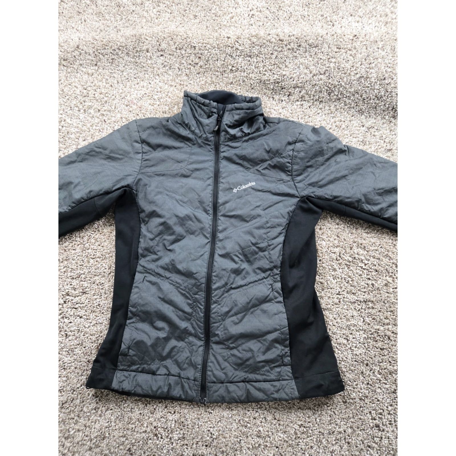 Vintage Columbia Omni Heat Jacket Medium Womens Gray Full Zip Mock Neck Size M / US 6-8 / IT 42-44 - 5 Thumbnail