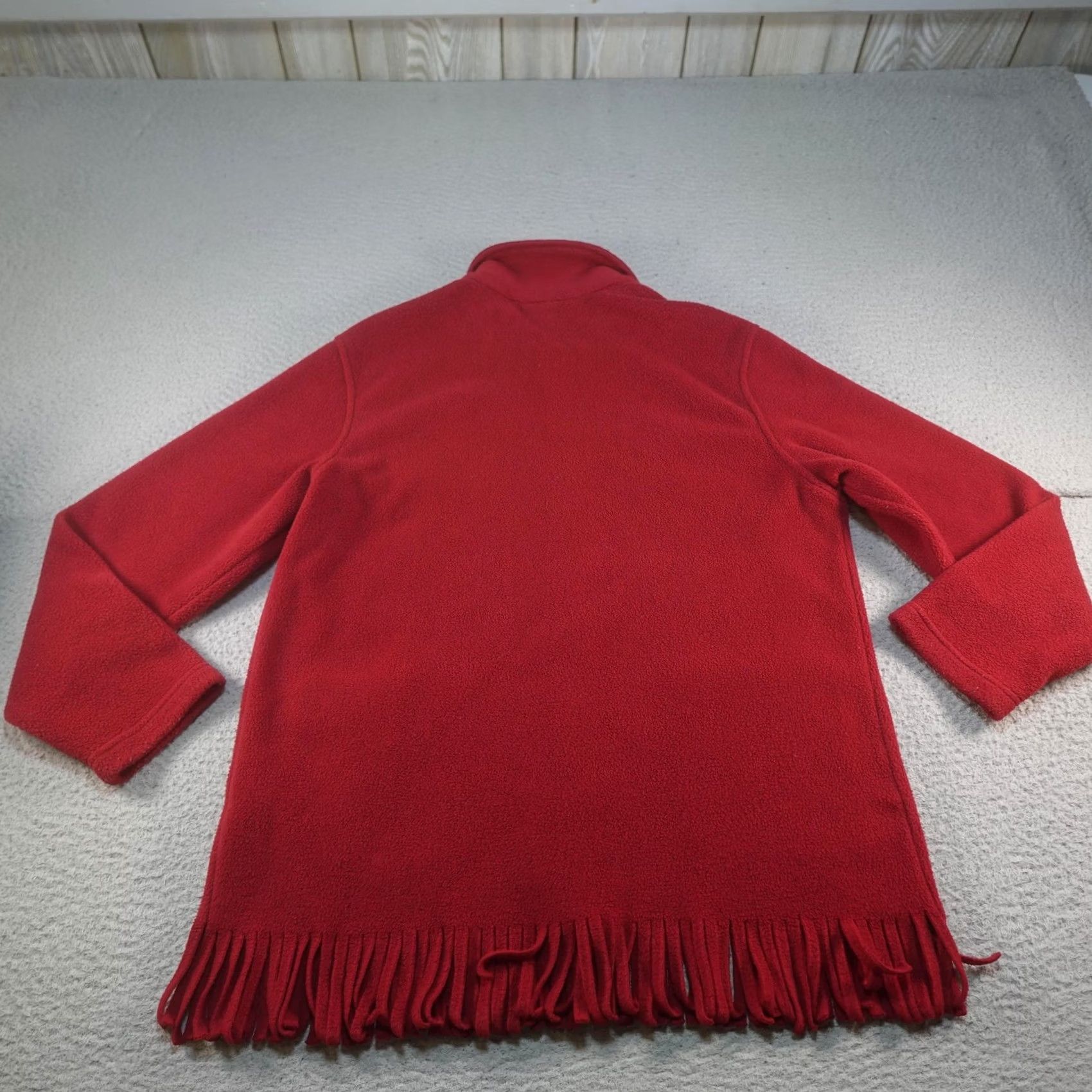 Disney The Disney Store Winnie The Pooh Jacket Womens M Red Fleece Fringe Pockets Size M / US 6-8 / IT 42-44 - 6 Thumbnail