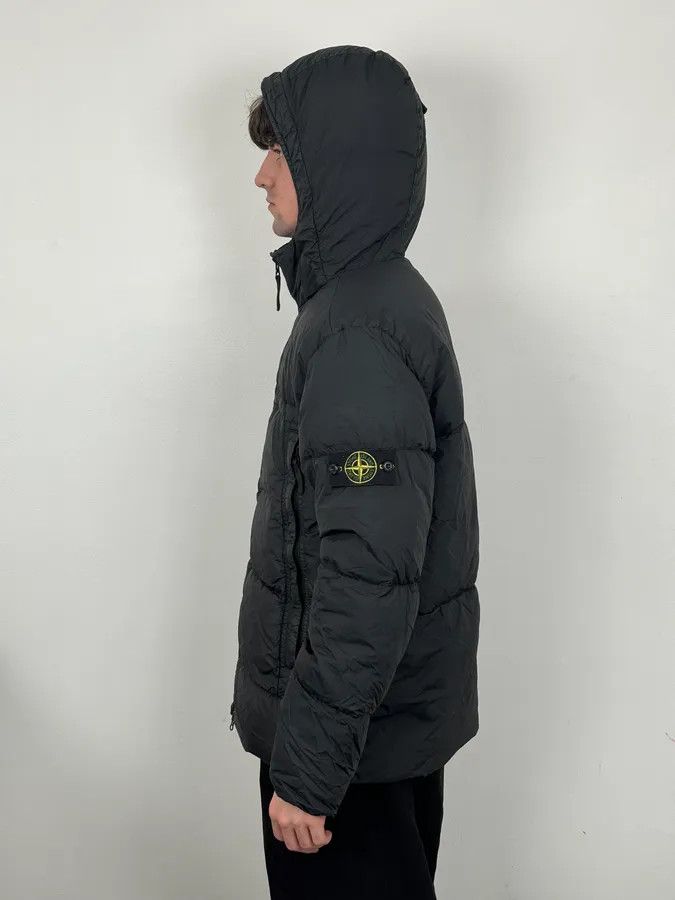 Stone Island AW2017 Stone Island Black Dyed Crinkle Reps Black Hooded Puffer Jacket Size US L / EU 52-54 / 3 - 3 Thumbnail
