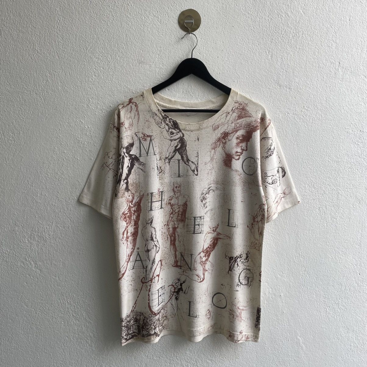 Vintage Vintage 90's Michelangelo Artwork Shirts Size US L / EU 52-54 / 3 - 1 Thumbnail