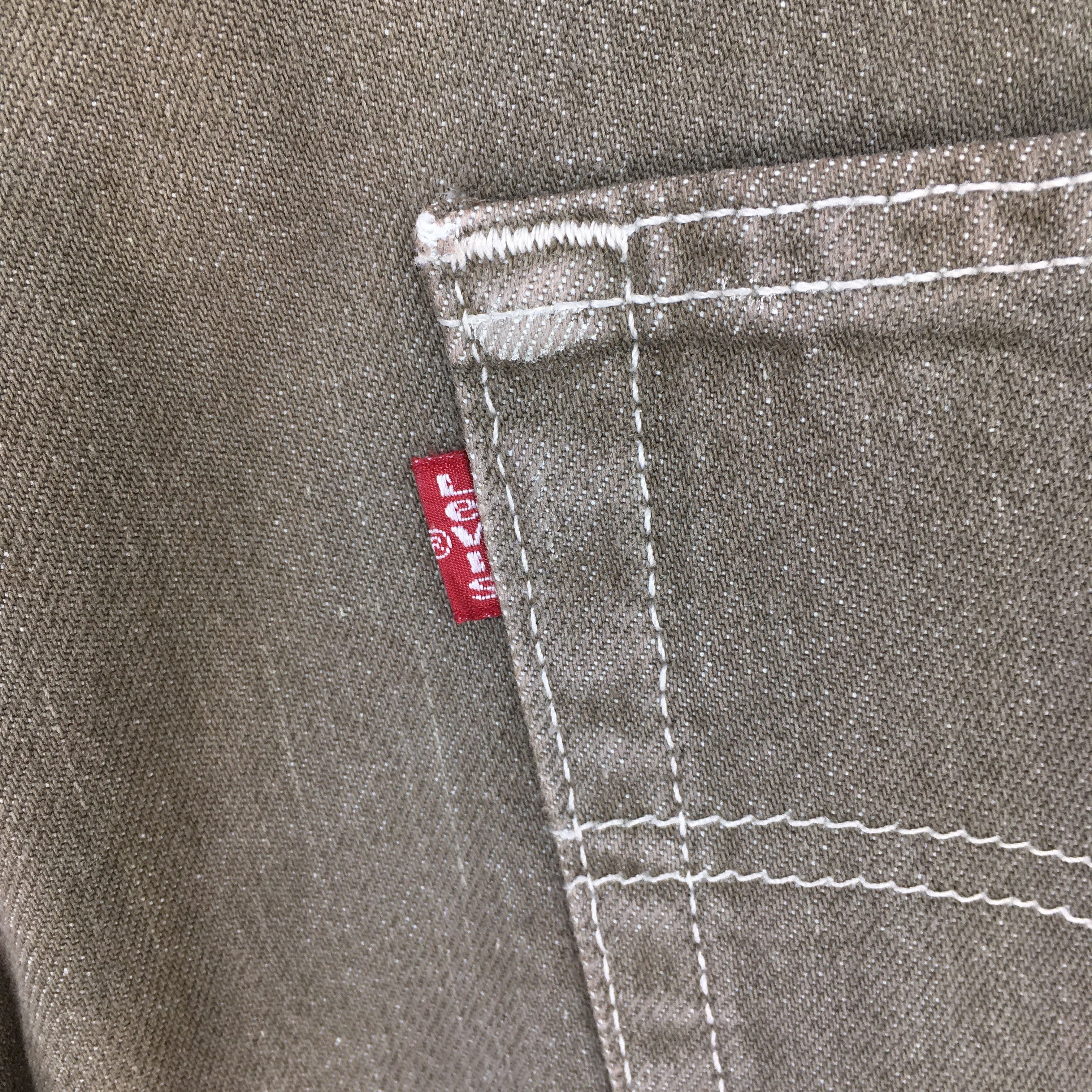 Levi's Size 31X30.5 Vintage 90s Levi's 501 Brown Jeans S947 Size 31" - 11 Thumbnail
