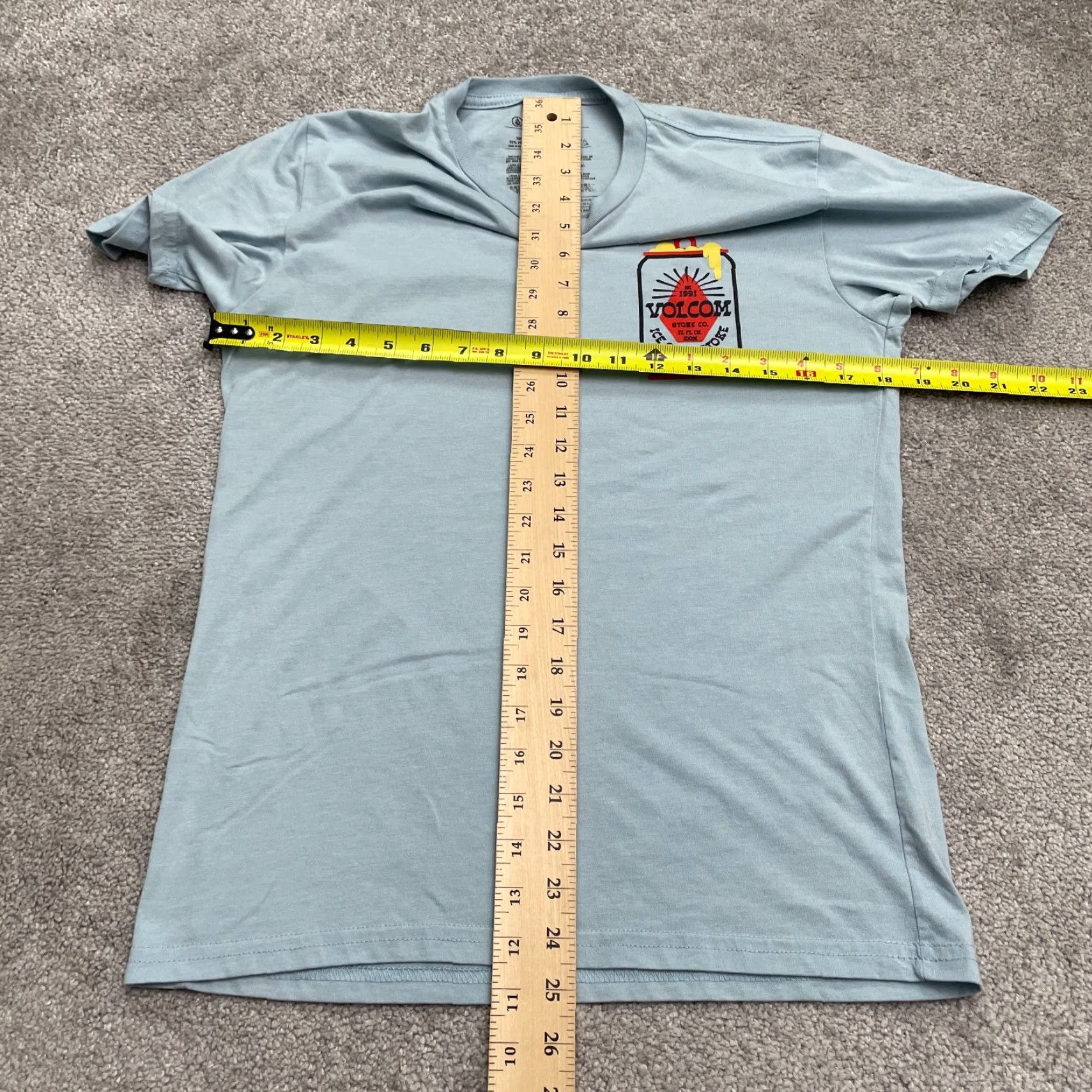 Volcom VOLCOM Beer Can Graphic T-Shirt Men Small Blue Casual Crew Neck Short Sleeve Size US S / EU 44-46 / 1 - 5 Thumbnail