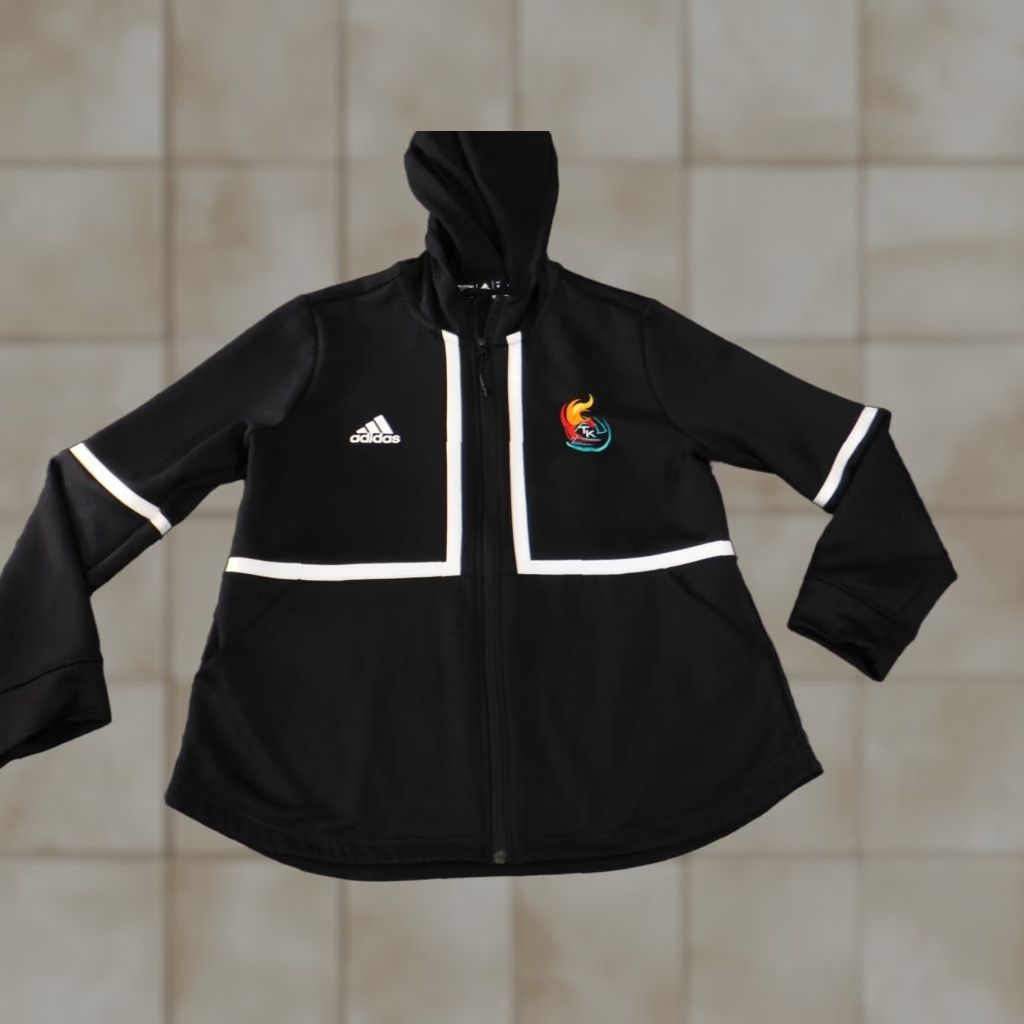 Adidas Adidas Jacket Womens XL Black Y2K Vintage Retro Full Zip Activewear Track Jacket Mens Women Size XL / US 12-14 / IT 48-50 - 1 Thumbnail