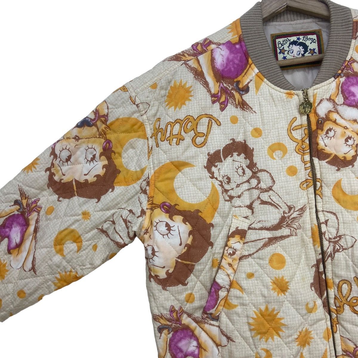 Cartoon Network Vintage Betty Boop Full Print Quilted Bomber Style Jacket Size L / US 10 / IT 46 - 6 Thumbnail