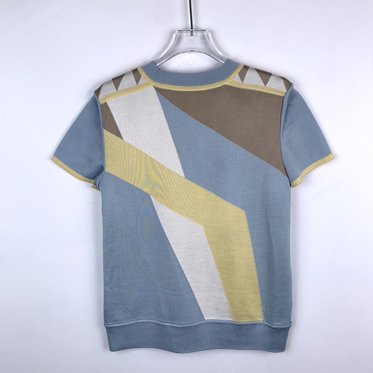 Hermes Hermès Chain Pattern Print Cashmere-Silk Short-Sleeve Shirts Size XXS / US 00 / IT 34 - 2 Thumbnail