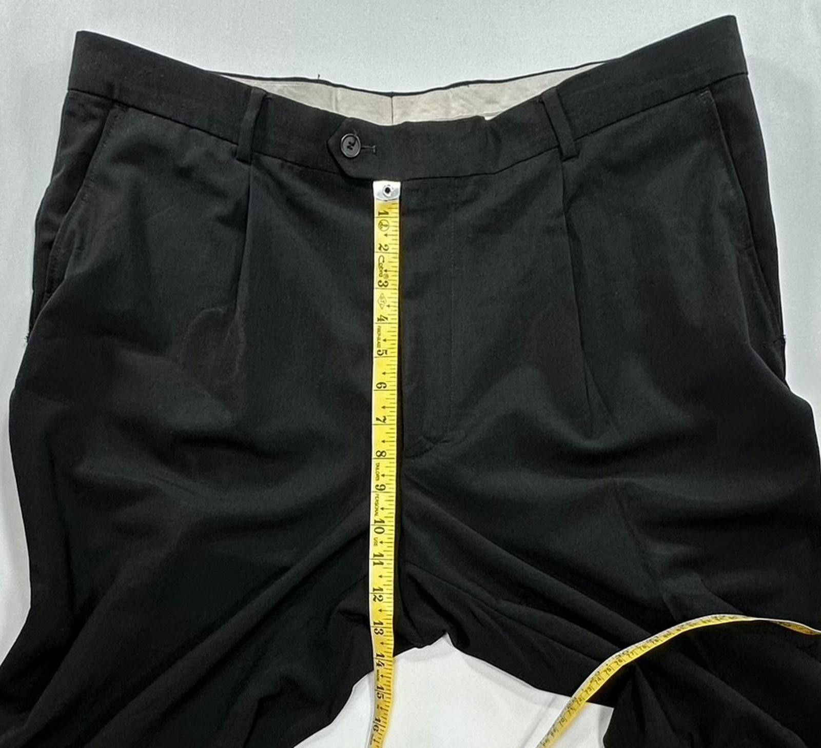 Other Hugo Boss Dr Hook Regular Wool Dress Pants Black 40/28 Size US 40 / EU 56 - 4 Thumbnail