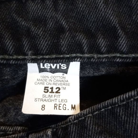 Levi's Levis 512 Womens 8 Reg M 29 x 28 Slim Fit Straight Leg Jeans Size 29" - 11 Thumbnail