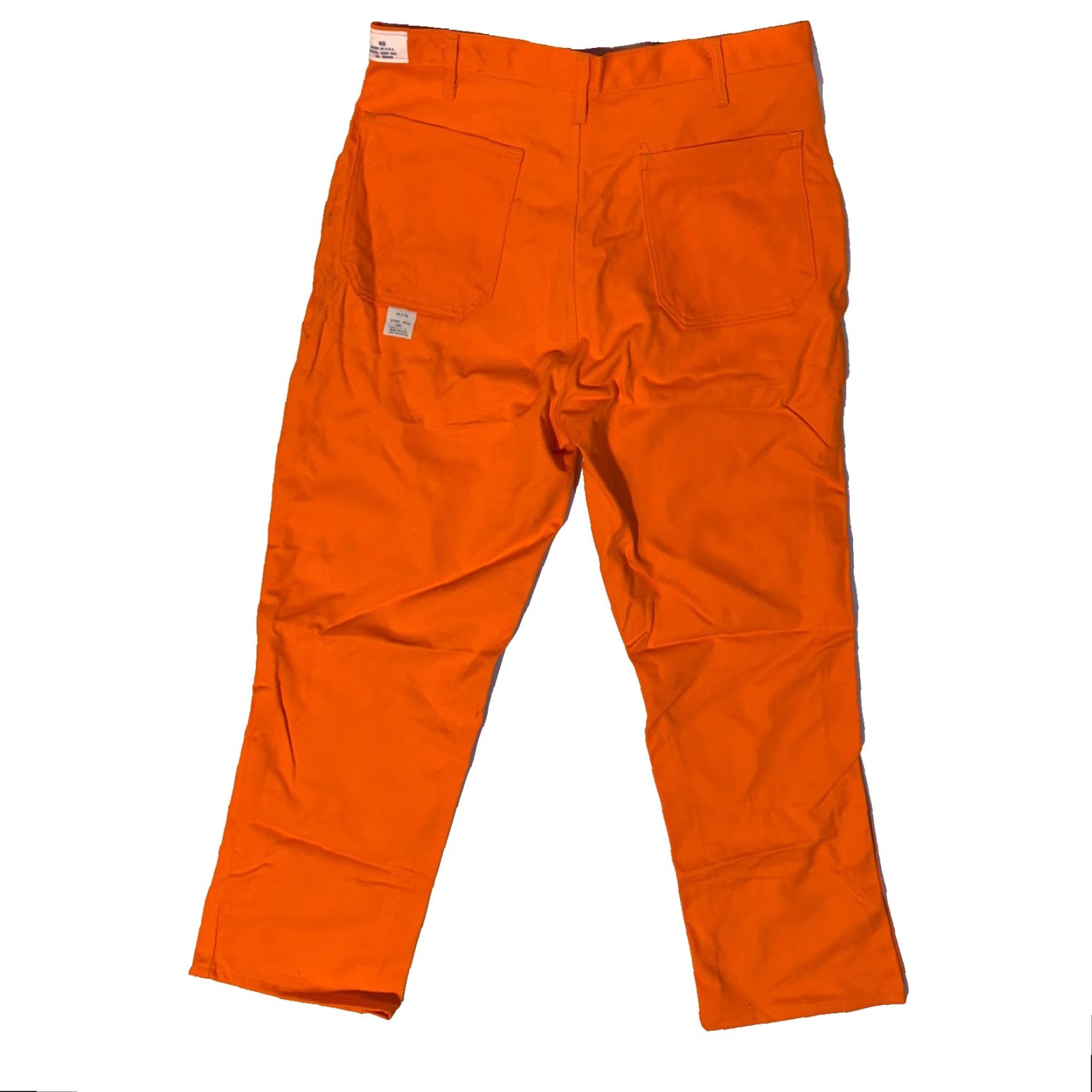 Vintage WESTEX INDURA FR Flame Resistant Orange Welding Jeans Pant 40x30 Men Regular Denim 100% Cotton Straight Inseam 30in Mens Size US 40 / EU 56 - 5 Thumbnail