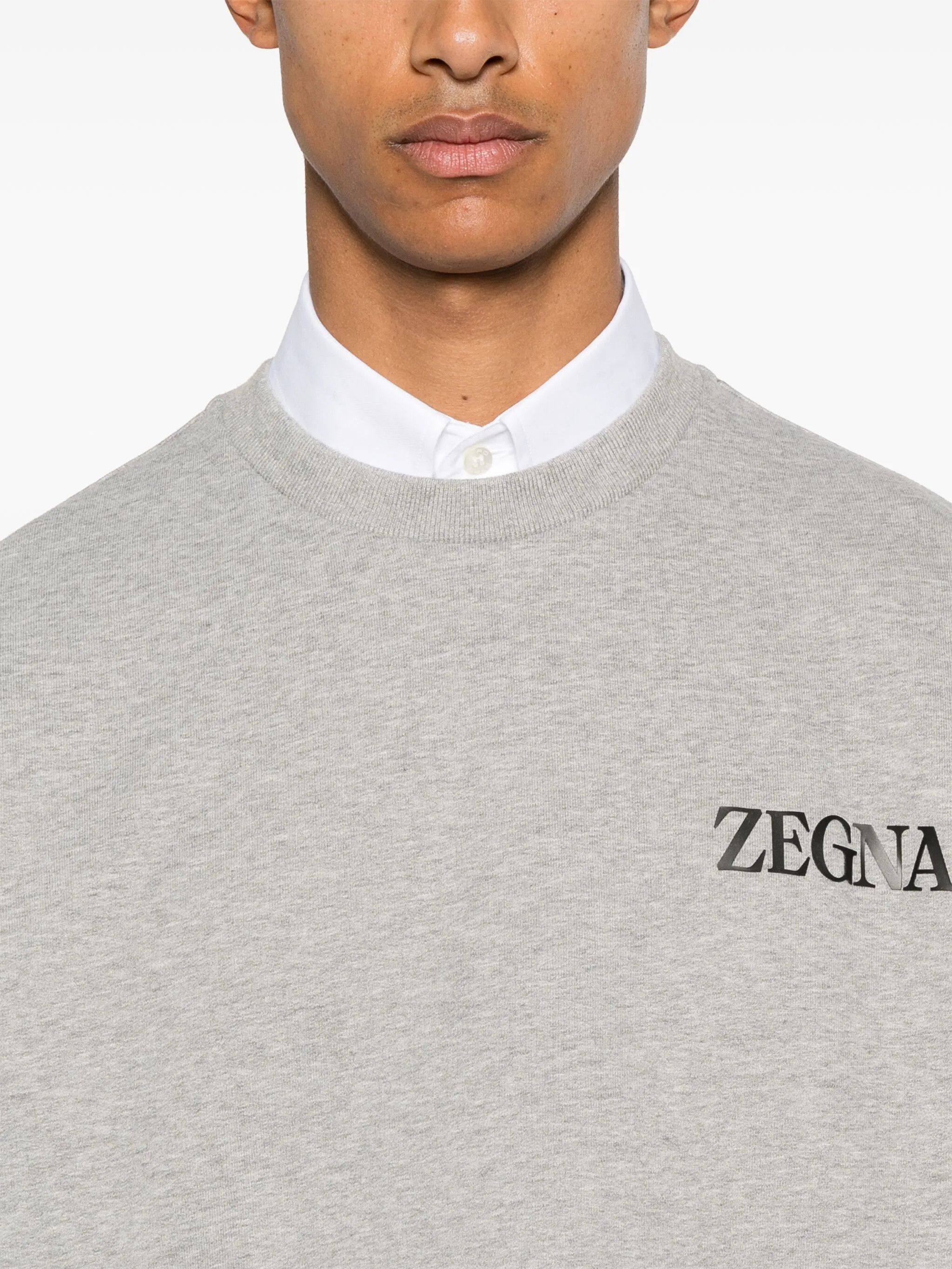 Ermenegildo Zegna o1s1rm0725 Crewneck Sweatshirt in Grey Size US M / EU 48-50 / 2 - 5 Thumbnail