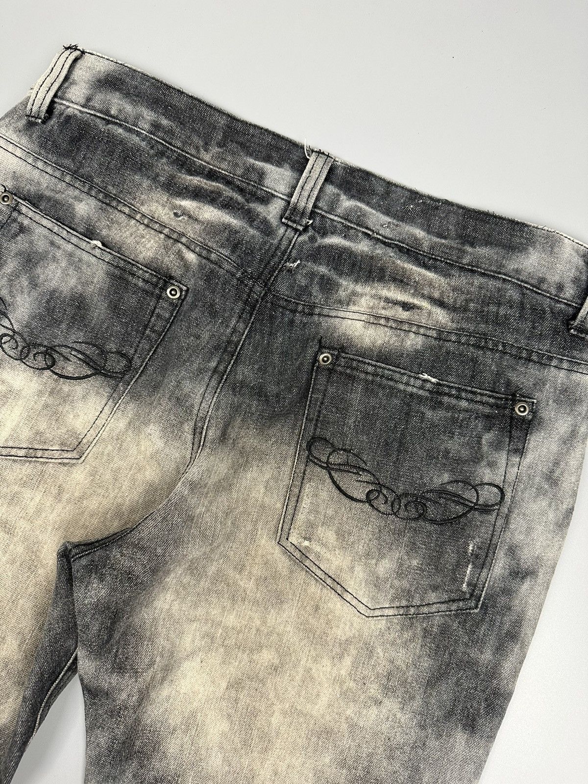 In The Attic × Seditionaries 🔥Rare🔥In The Attic Homme Distressed Smoke Denim Size US 33 - 8 Thumbnail