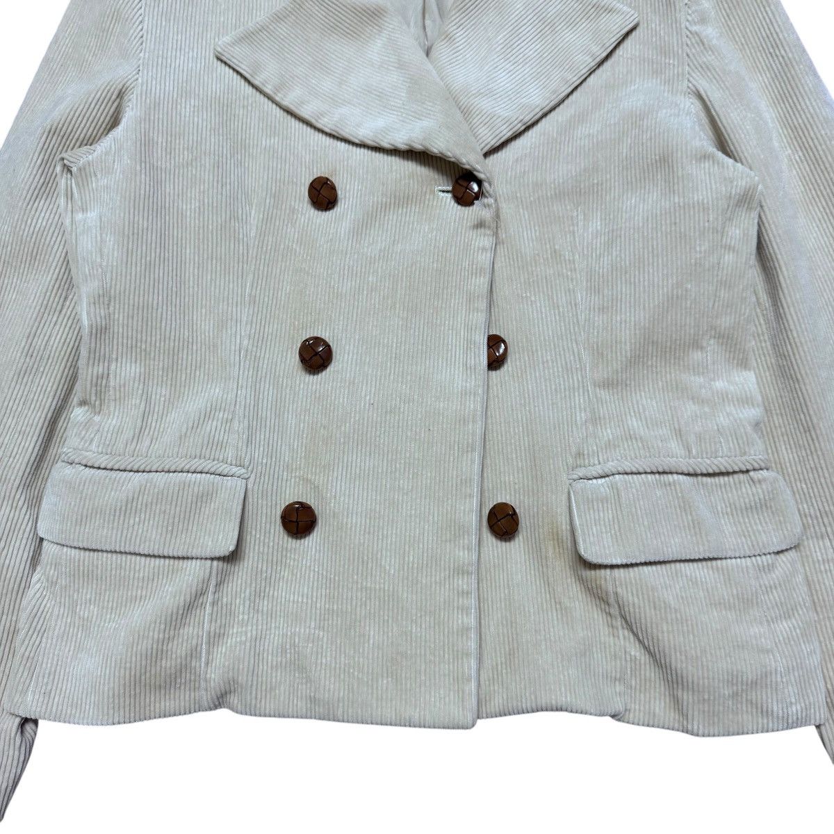 Hysteric Glamour 90s Hysteric Glamour Corduroy Double Breast Peacot Jacket Size XS / US 0-2 / IT 36-38 - 14 Thumbnail