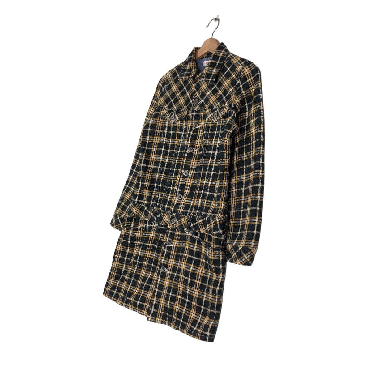 Japanese Brand 🔥Vintage Levi’s Red Tab Long Jacket Tartan Design Check Size US M / EU 48-50 / 2 - 2 Thumbnail