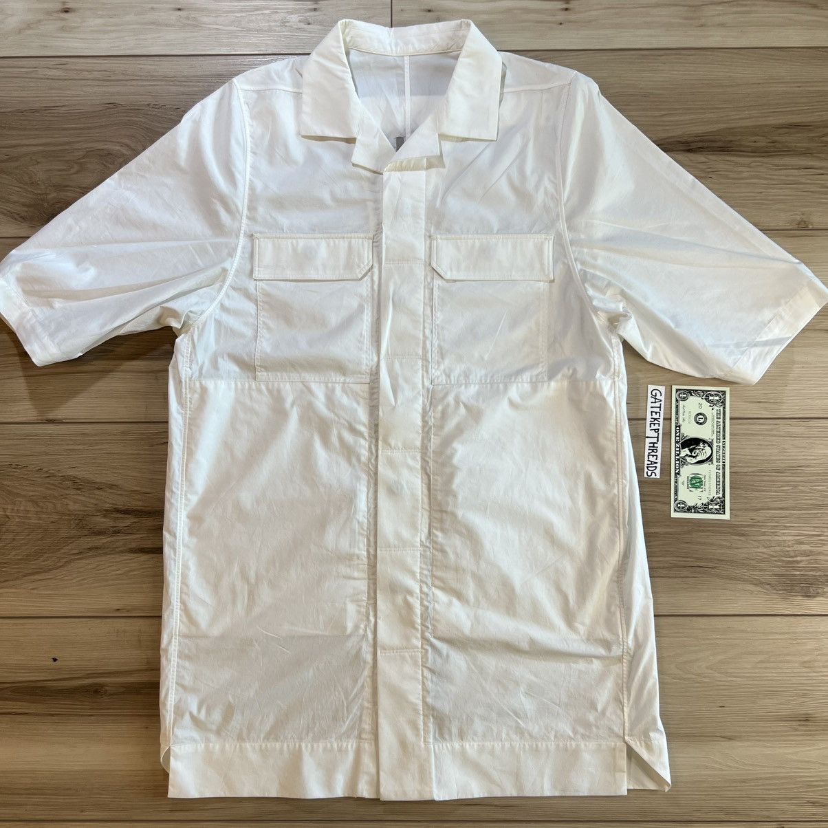 Rick Owens Rick Owens Lido SS23 Magnum Button Down White Short Sleeve Size US M / EU 48-50 / 2 - 1 Thumbnail