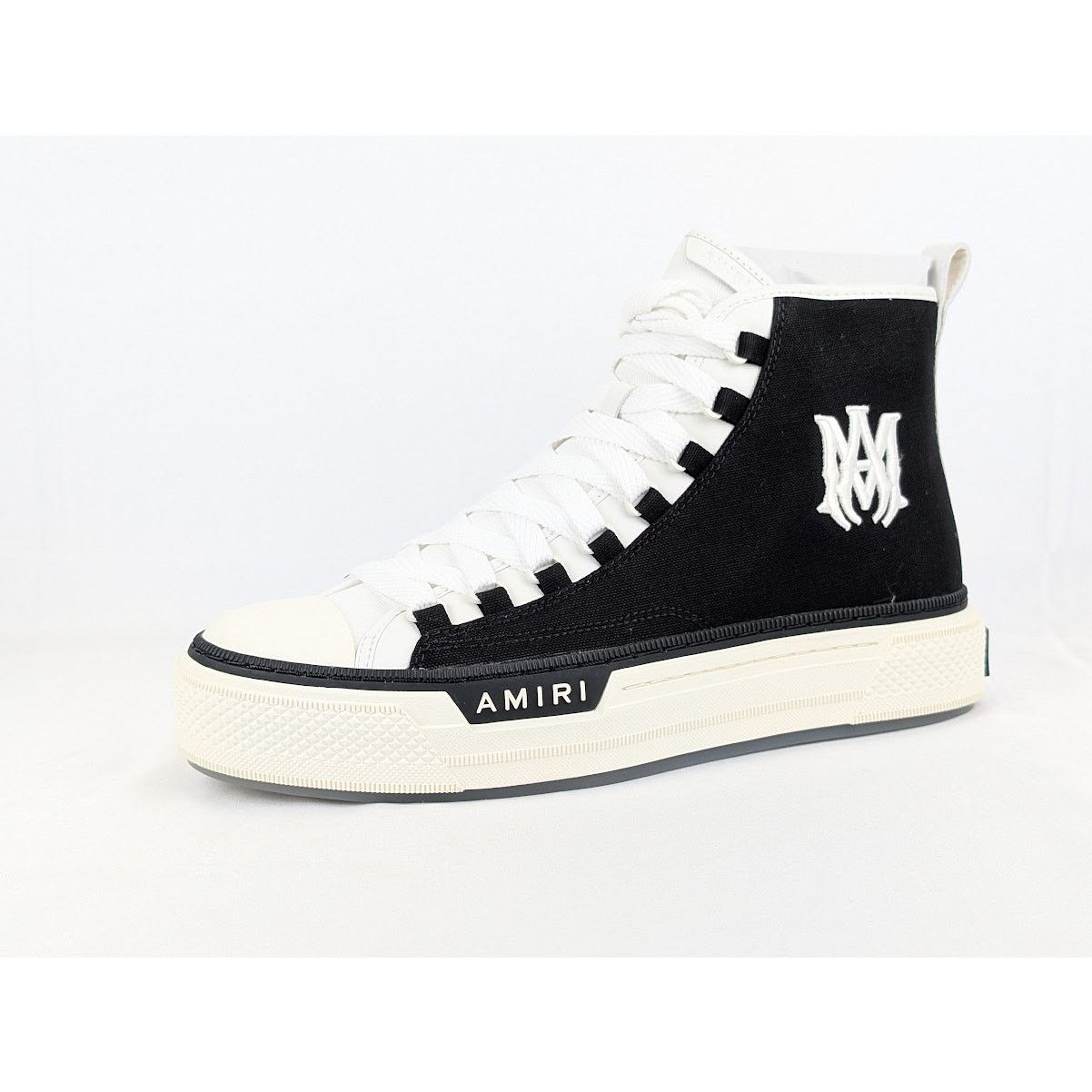 Amiri o1rshd1 Q:2 / MA Court Hi Top Sneakers in Black/White Size US 11 / EU 44 - 4 Thumbnail