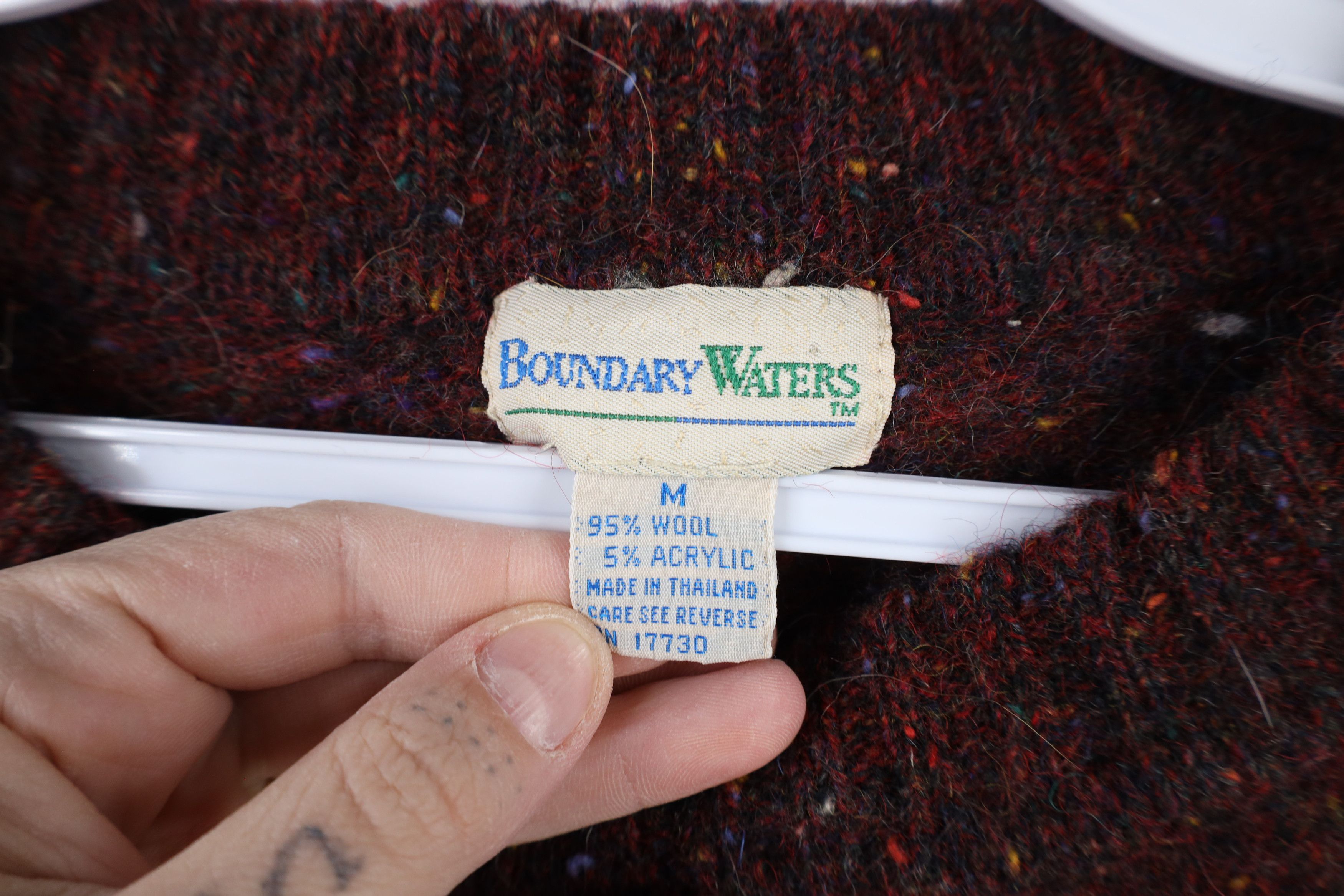 Vintage Vintage 90s Streetwear Wool Blend Knit Rainbow Fleck Sweater Size M / US 6-8 / IT 42-44 - 4 Thumbnail