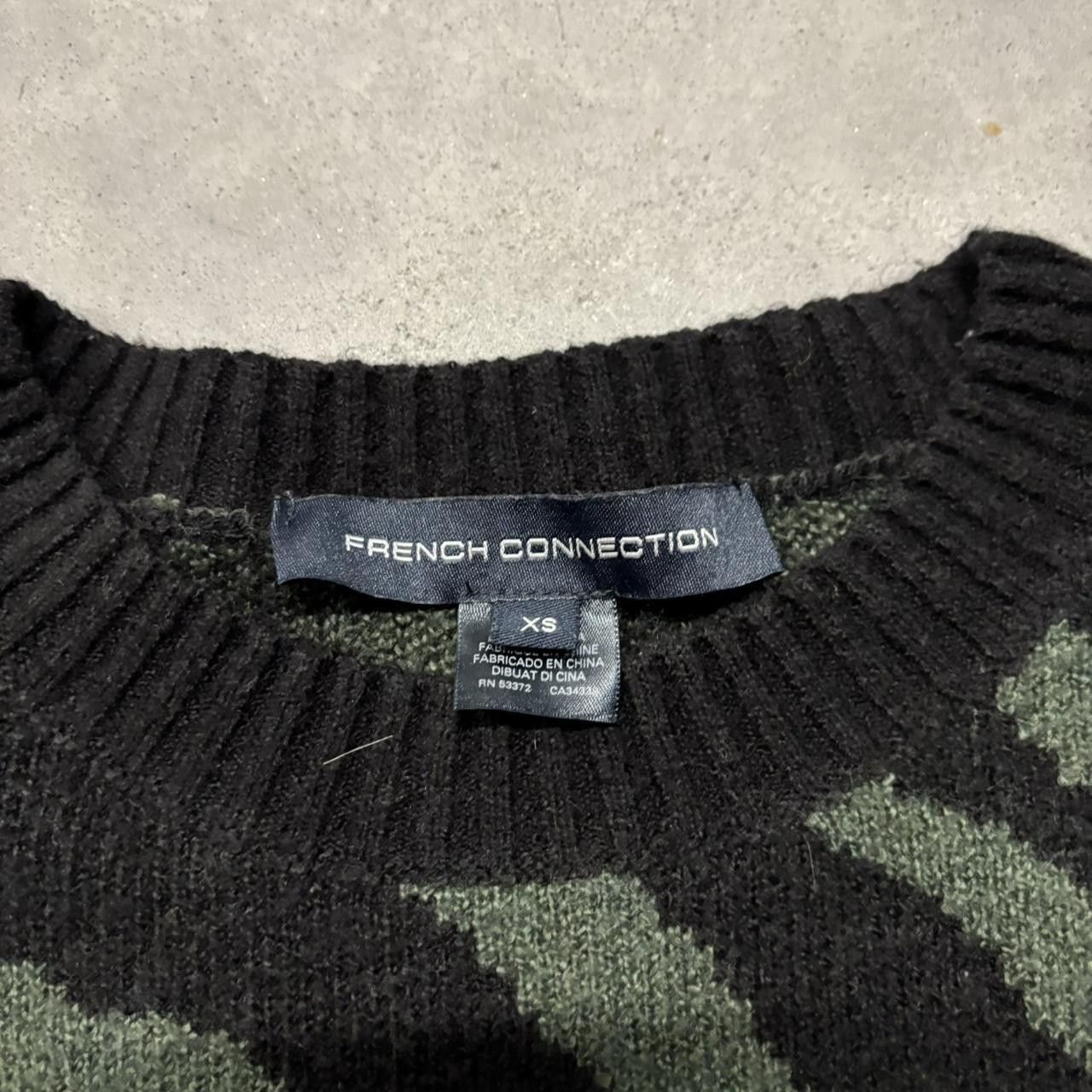 Japanese Brand × Vintage Crazy Vintage Y2K/2000s Green Zebra Striped Sweater! Size XS / US 0-2 / IT 36-38 - 4 Thumbnail