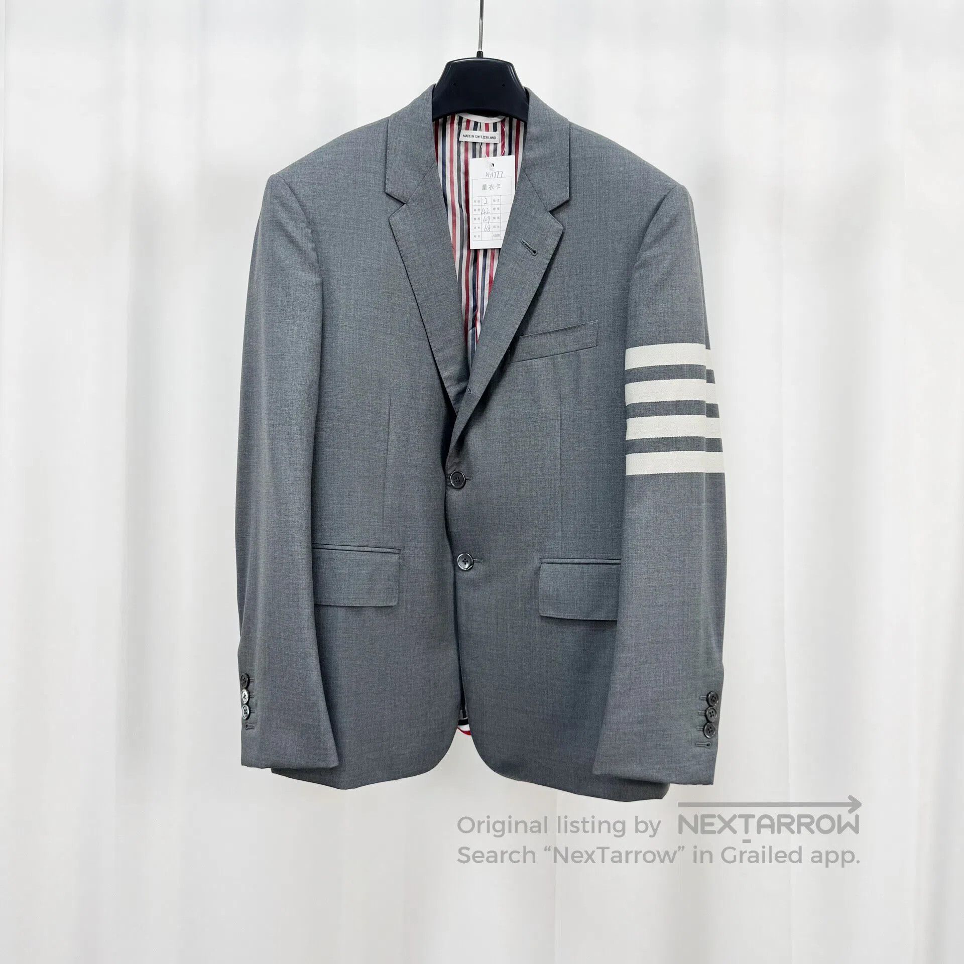 Thom Browne Kl11777 Brown Wool Jacket Size 2|I, Men's