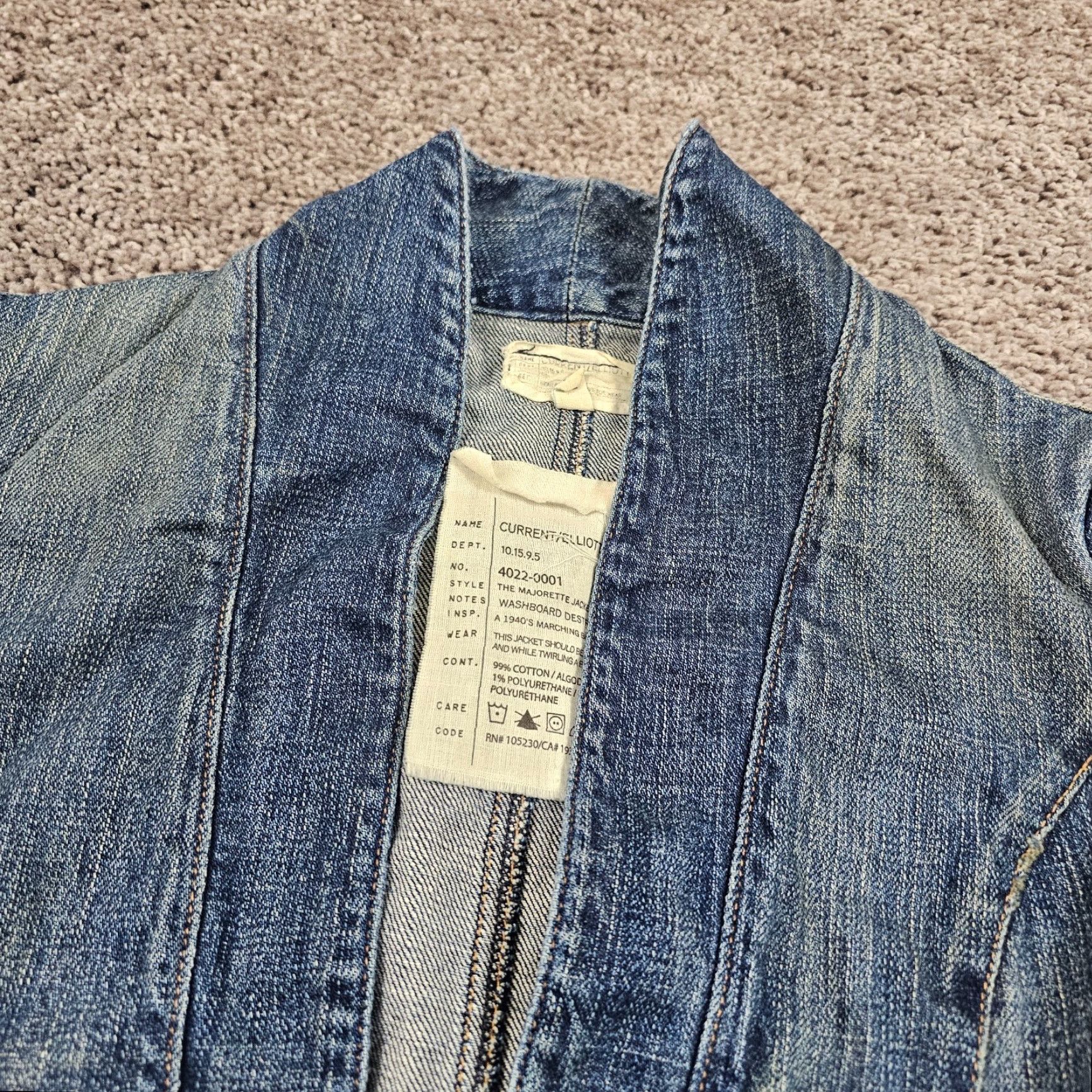 Vintage VINTAGE Current/Elliott Denim Jacket Womens Small Blue 90s Casual Pockets United States Size XS / US 0-2 / IT 36-38 - 2 Thumbnail