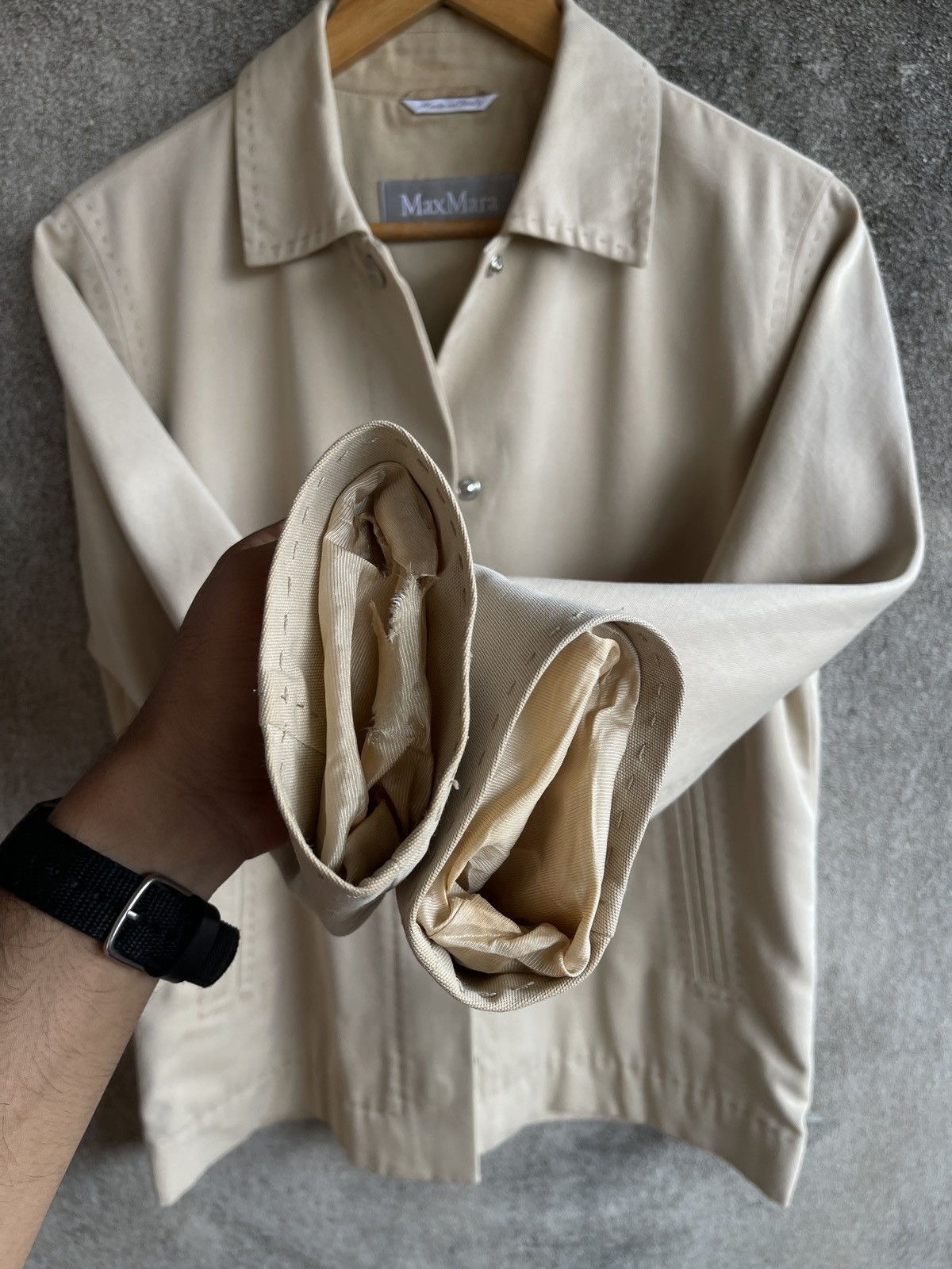 Max Mara Vintage🔥MAX MARA🔥Thread Design AvantGarde Jacket Very Rare Size S / US 4 / IT 40 - 10 Thumbnail