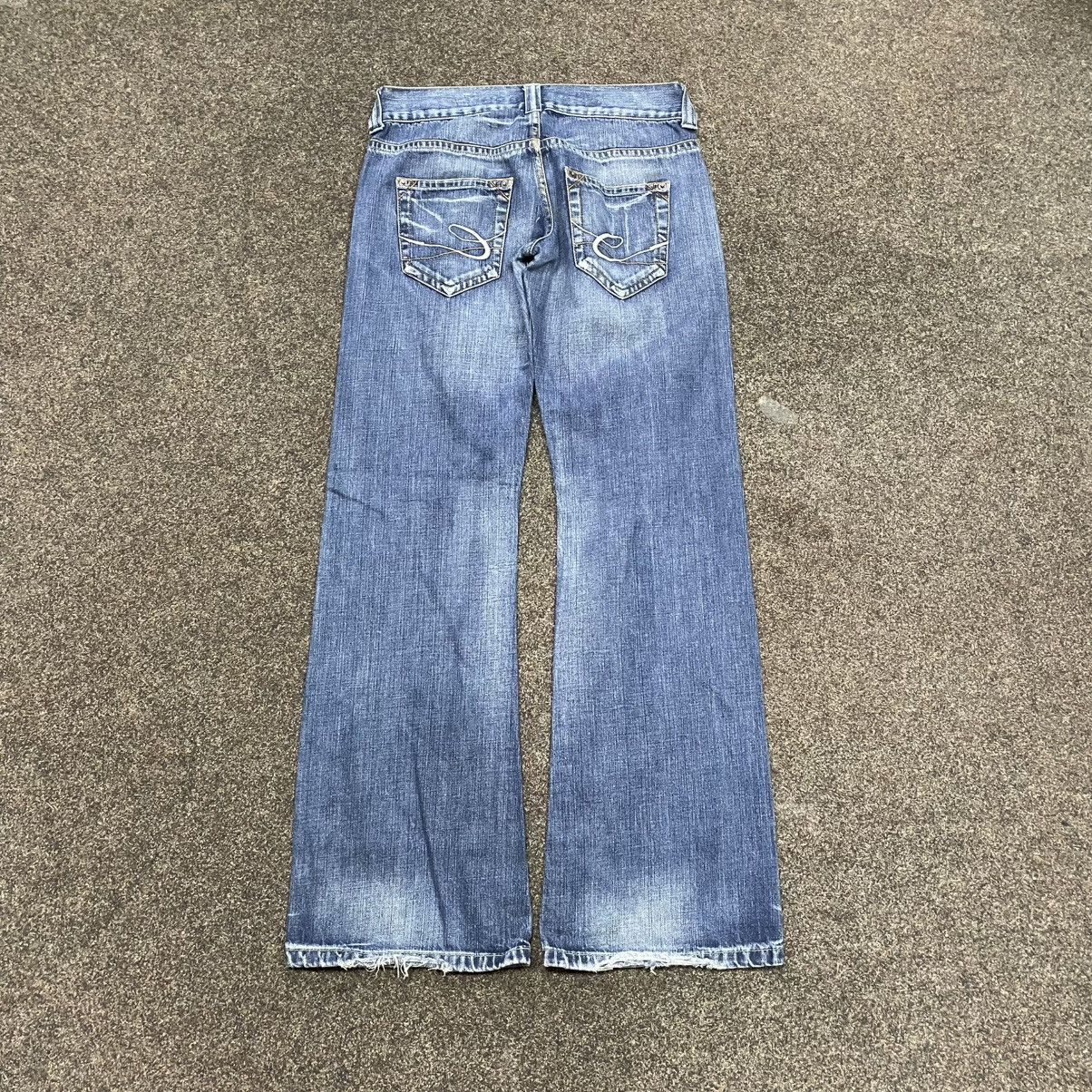 Vintage Vintage Y2K Baggy Wide Leg Faded Jeans Skater Graphic 33 Size US 33 - 3 Thumbnail