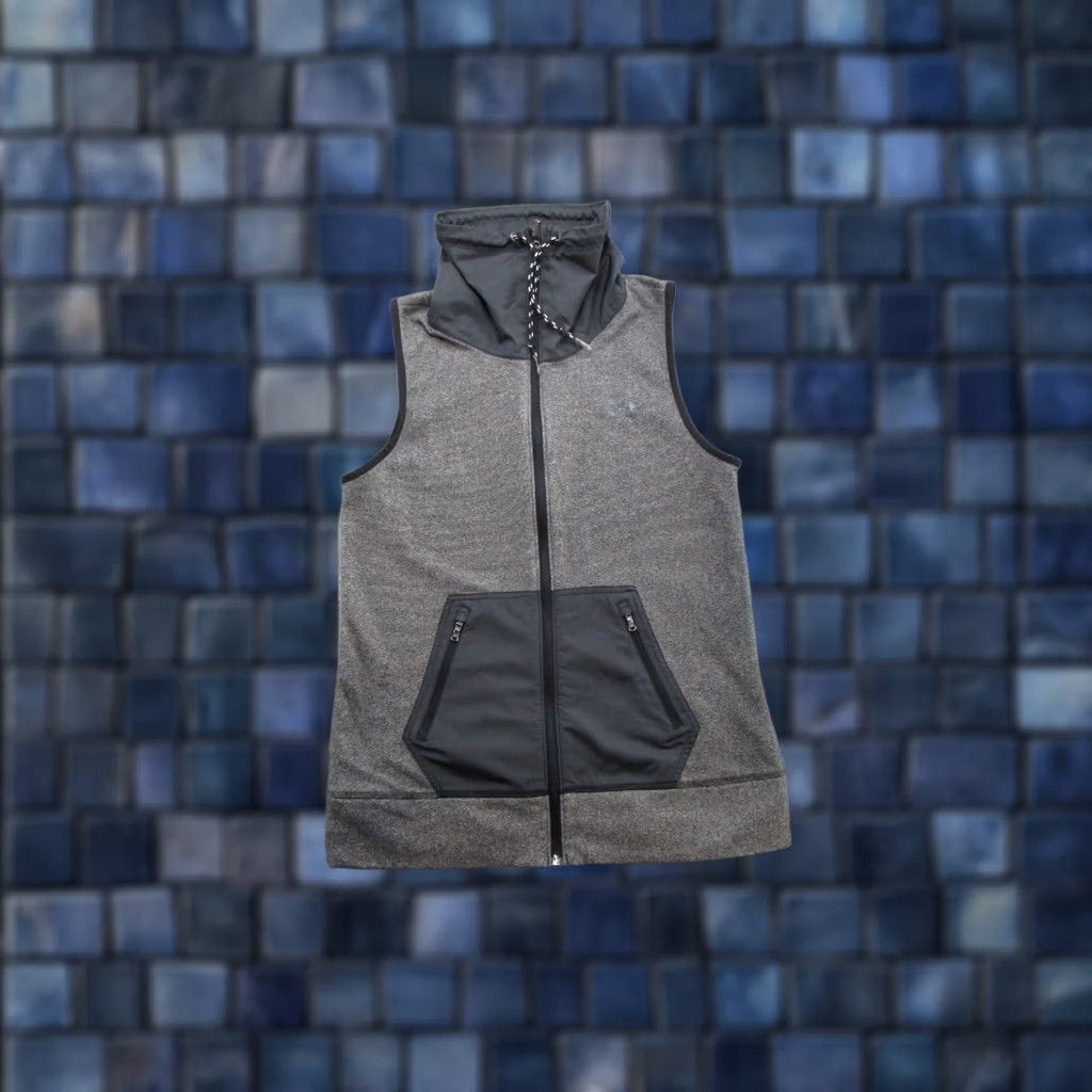 Under Armour Under Armour ColdGear Women's Gray Vest Shirt Zip Closure Size S Fitness Sportswear Stretch Mock Neck Mid-Length Jacket/Coat Womens Size S / US 4 / IT 40 - 1 Thumbnail