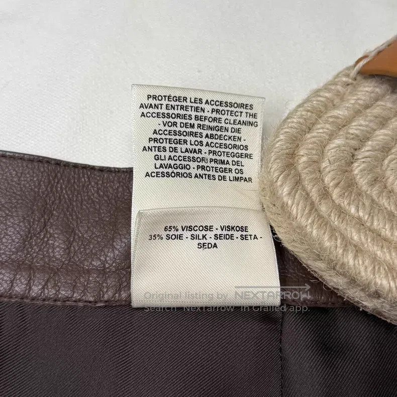 Hermes Hermes Brown Stud Sheepskin Skirt Size 42" / US 20 - 6 Thumbnail