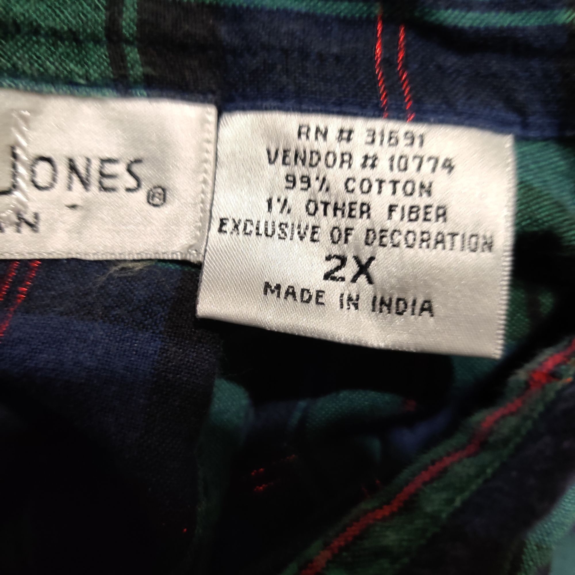 Vintage Vintage Victoria Jones Plus Size 2X Green Plaid Poinsettia B Size XXL / US 16-18 / IT 52-54 - 8 Thumbnail