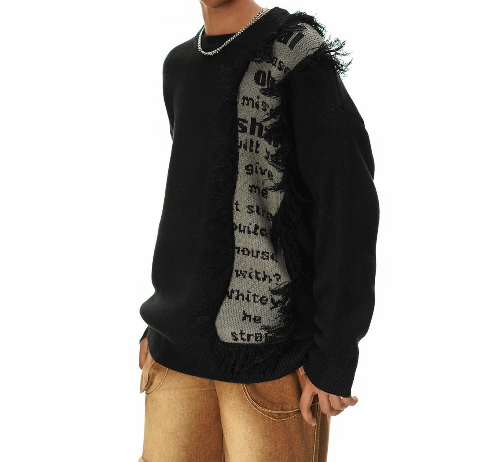 Vintage Crew Graphic Patchwork Knit Sweater Size US M / EU 48-50 / 2 - 1 Thumbnail