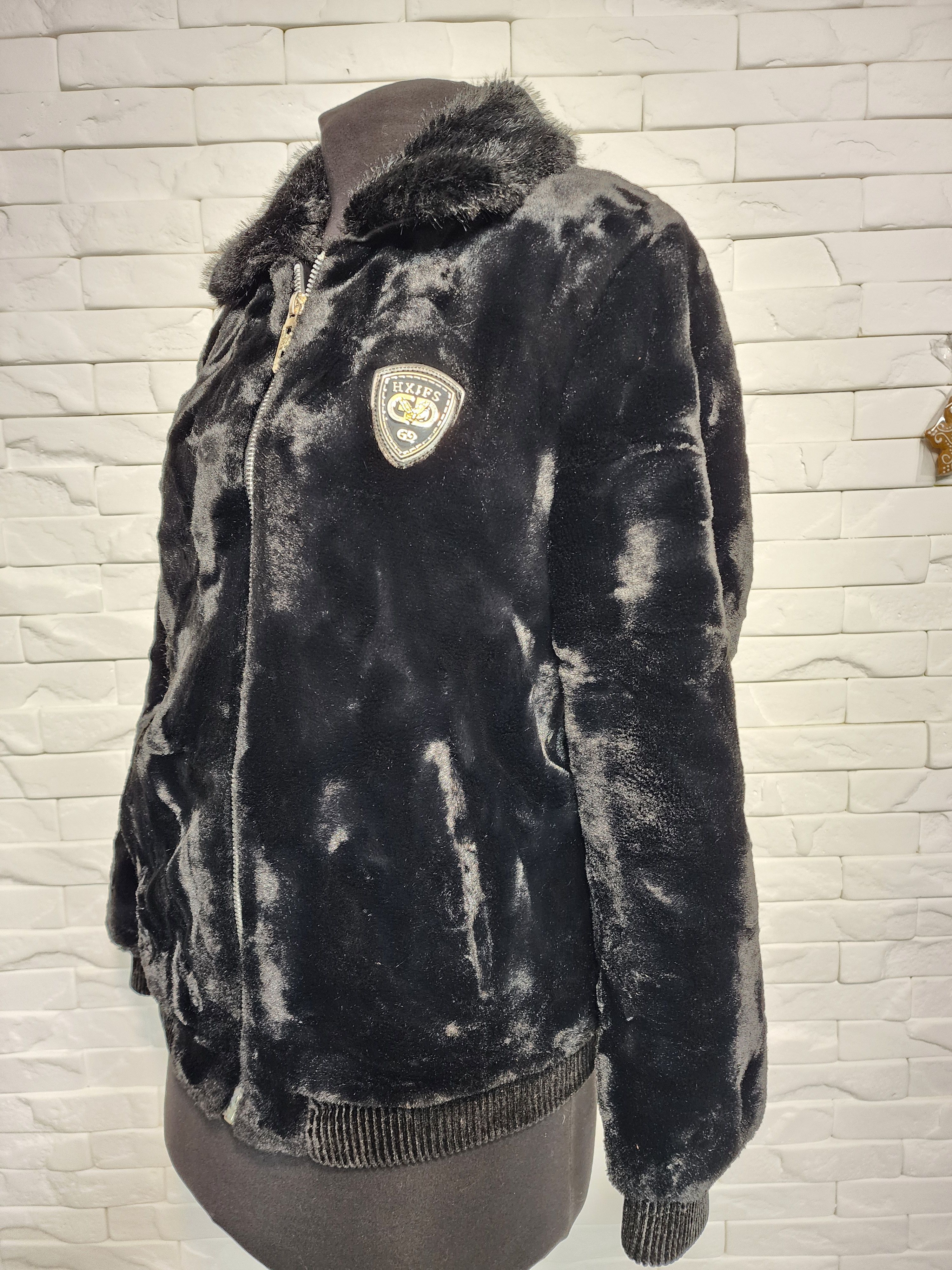 Furla Black Faux Fur Coat: Women's Warm Winter Outerwear Size XL / US 12-14 / IT 48-50 - 3 Thumbnail