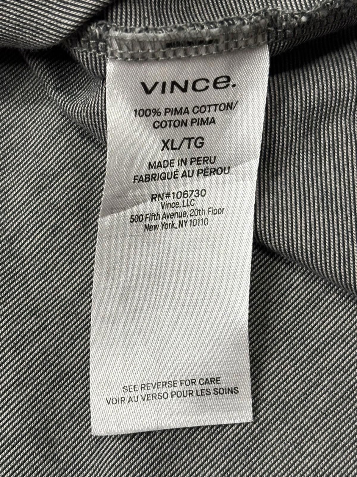 Vince Vince Polo Shirt Mens XL Pima Cotton Gray Short Sleeve Size US XL / EU 56 / 4 - 11 Thumbnail