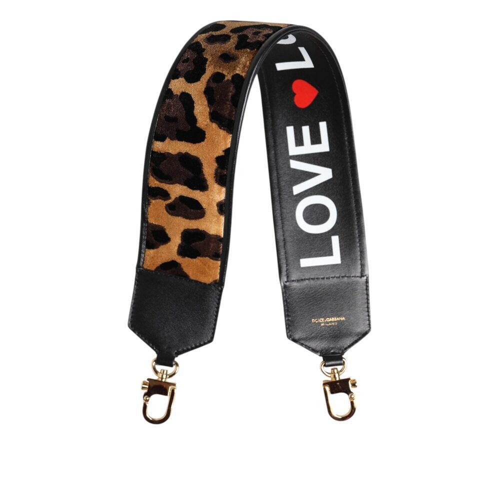 Dolce & Gabbana Dolce & Gabbana Black Leopard Print Reversible Bag Shoulder Size ONE SIZE - 6 Thumbnail