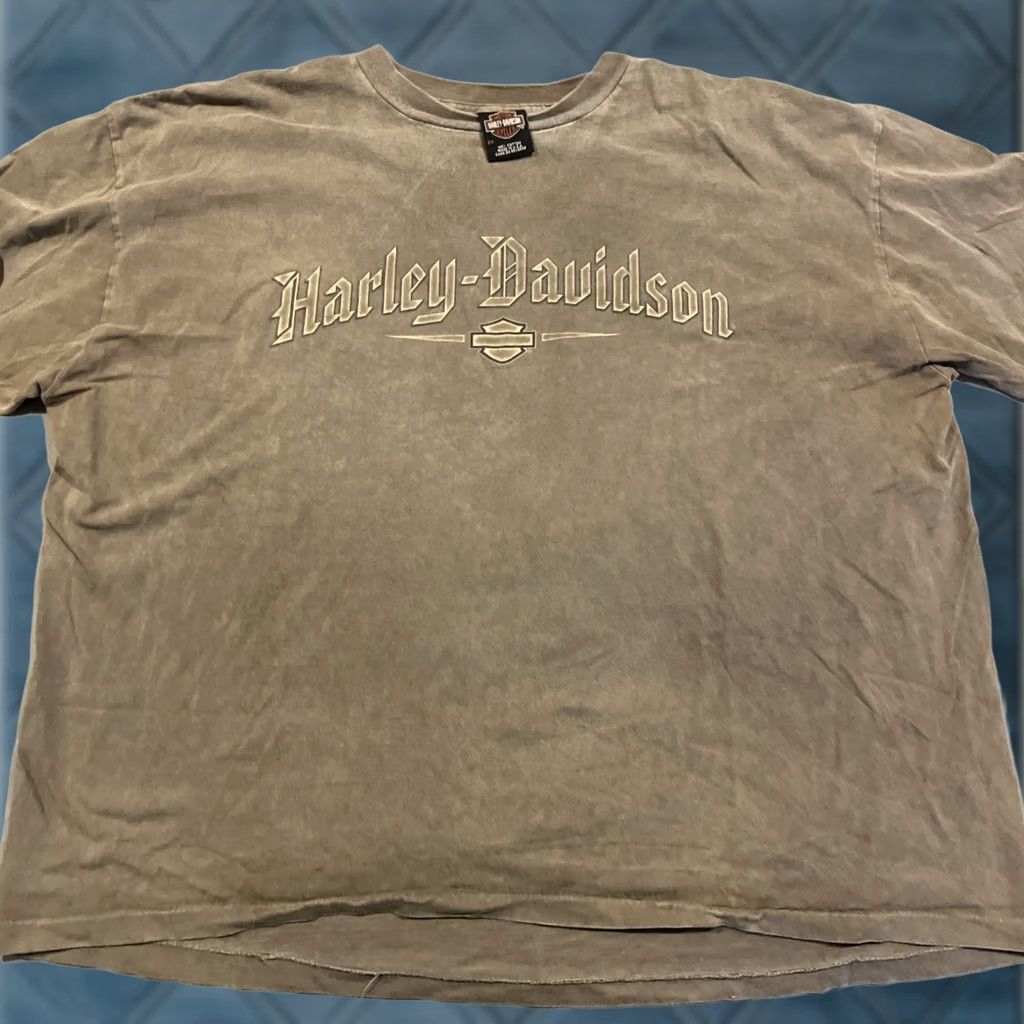 Harley Davidson VINTAGE Harley-Davidson Suffolk County New York Single Stitch T Shirt XXL Brown Mens T-Shirt Short Sleeve 2XL Size US XXL / EU 58 / 5 - 1 Thumbnail