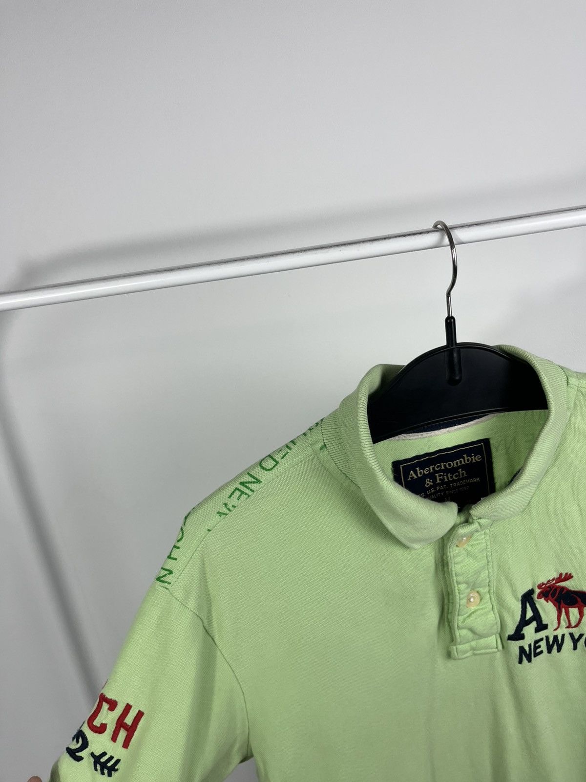 Abercrombie & Fitch Abercrombie & Fitch Green Polo Shirt Logo Print Size M Size US M / EU 48-50 / 2 - 5 Thumbnail