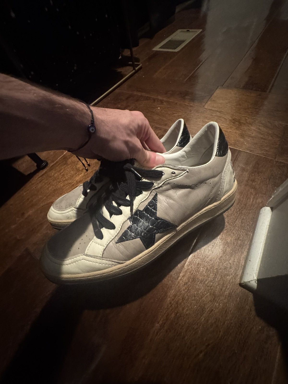 Golden Goose Golden Goose Beige Black Croc Size US 6 / EU 39 - 2 Thumbnail